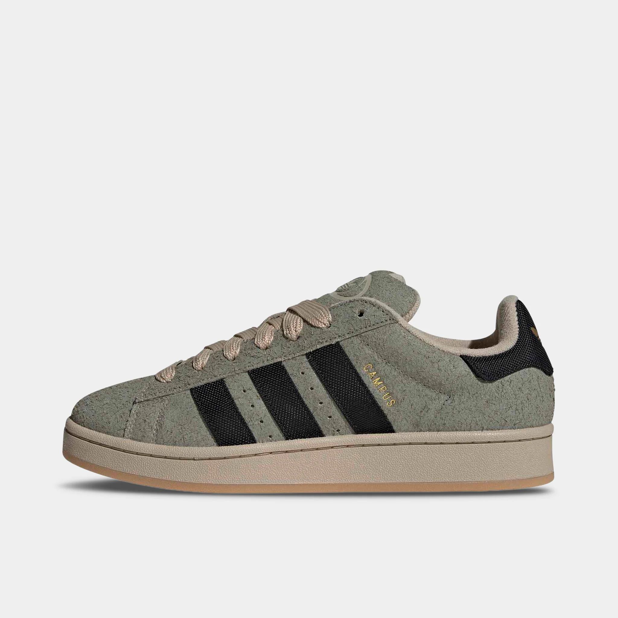 adidas Campus Silver Pebble / Core Black - Stone Khaki