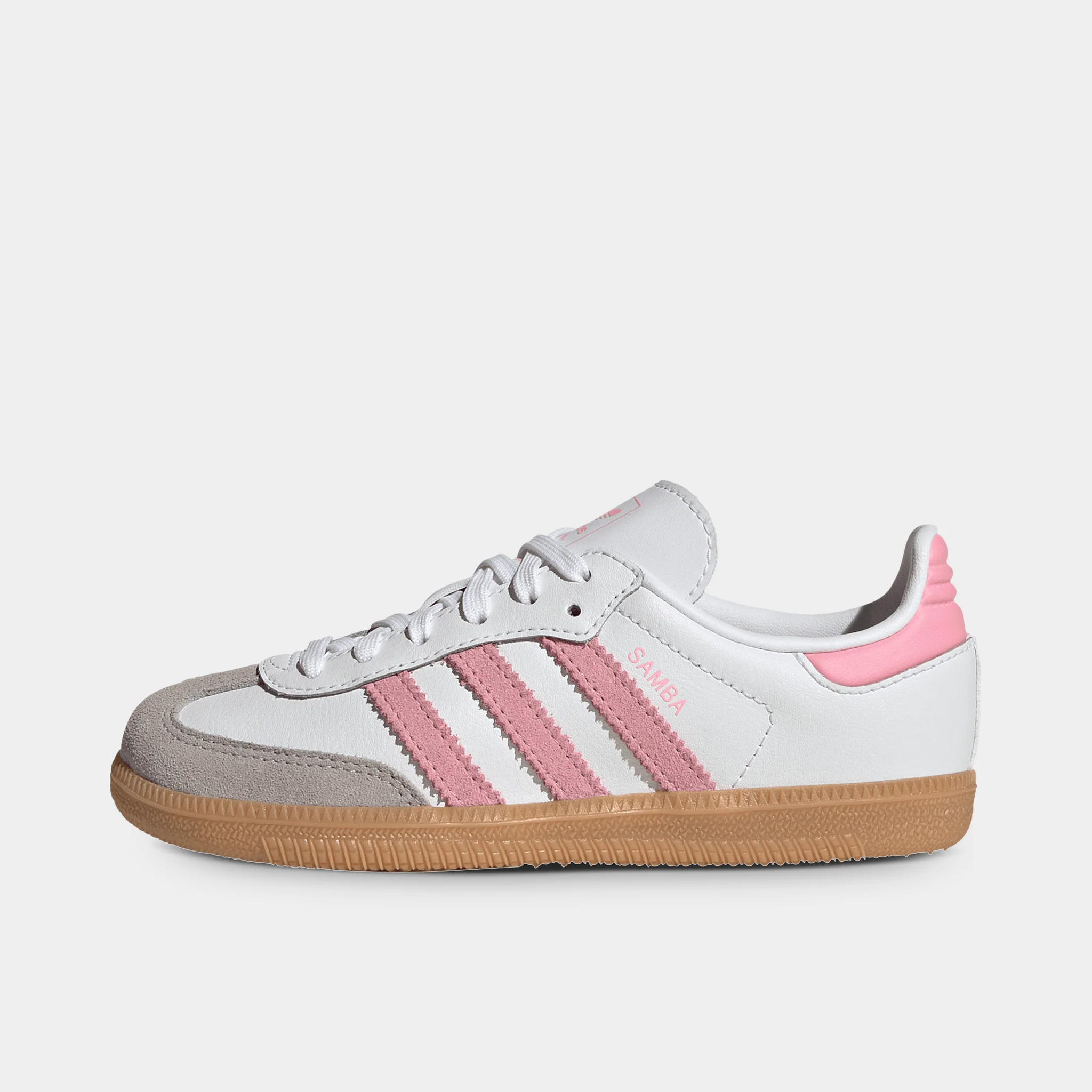 adidas Children's Samba White / Light Pink - Gum