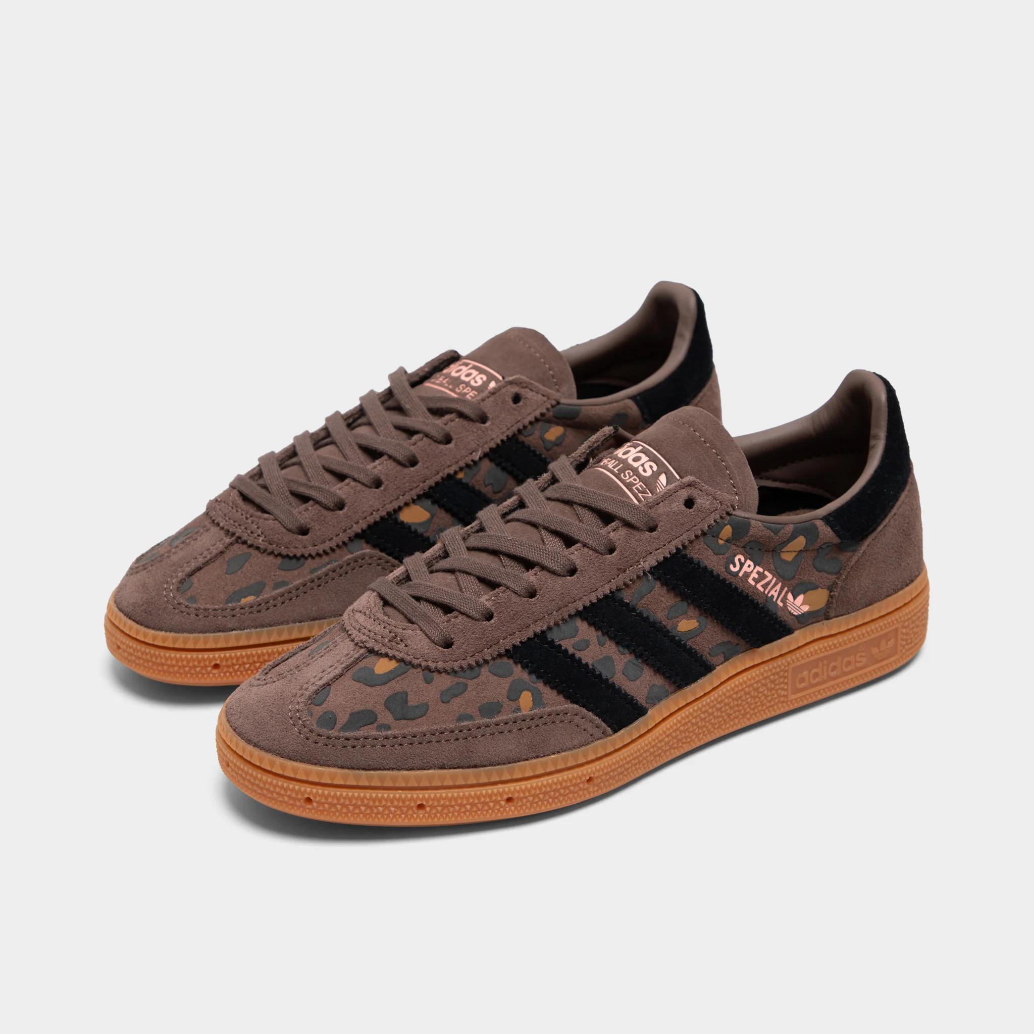 adidas Juniors' Handball Spezial Earth Strata / Core Black - Glow Pink - Image 2