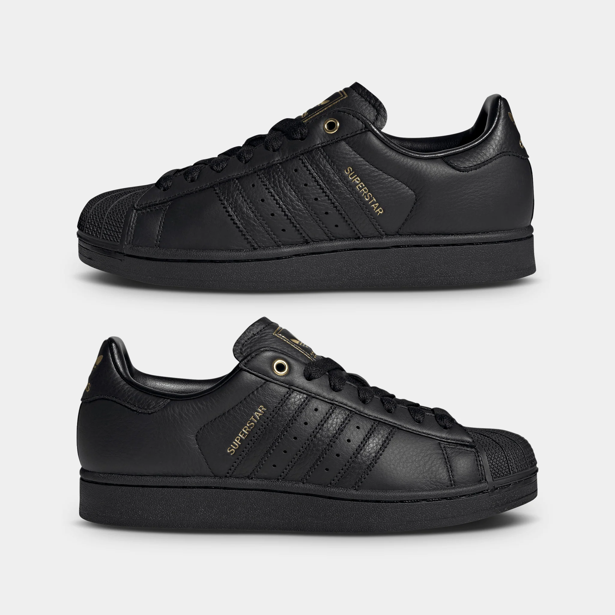 adidas Superstar II Black / Black - Gold Metallic - Image 6