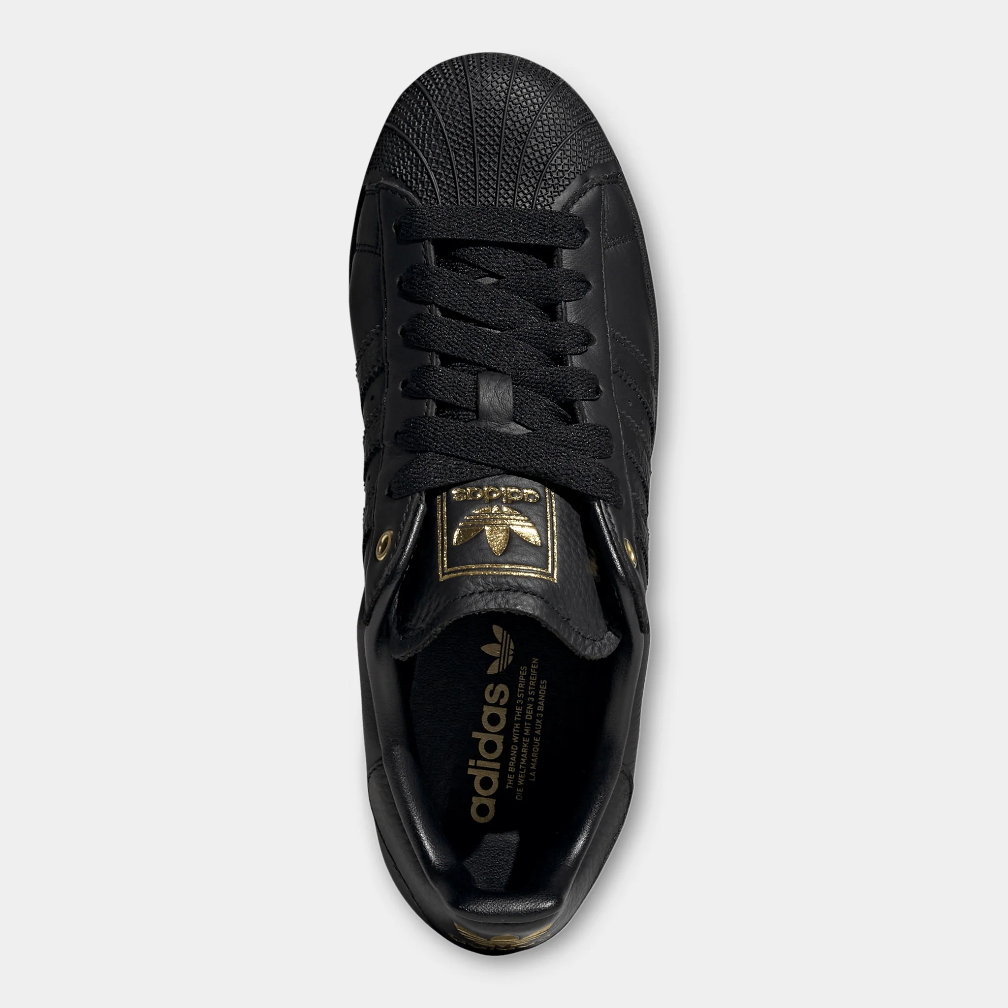 adidas Superstar II Black / Black - Gold Metallic - Image 7