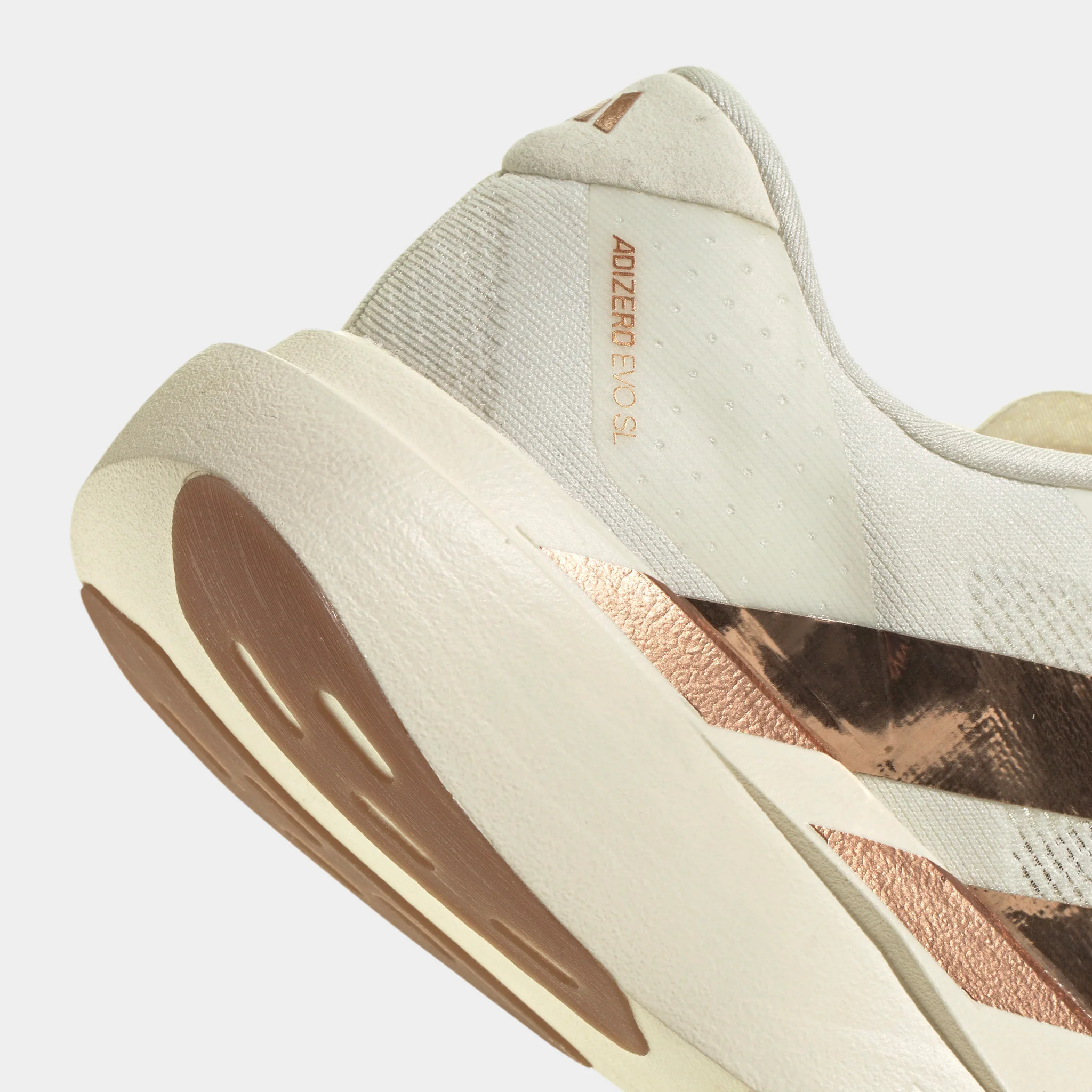 adidas Women's Adizero Evo SL Off White / Light Copper Metallic - Blush Pink - Image 6