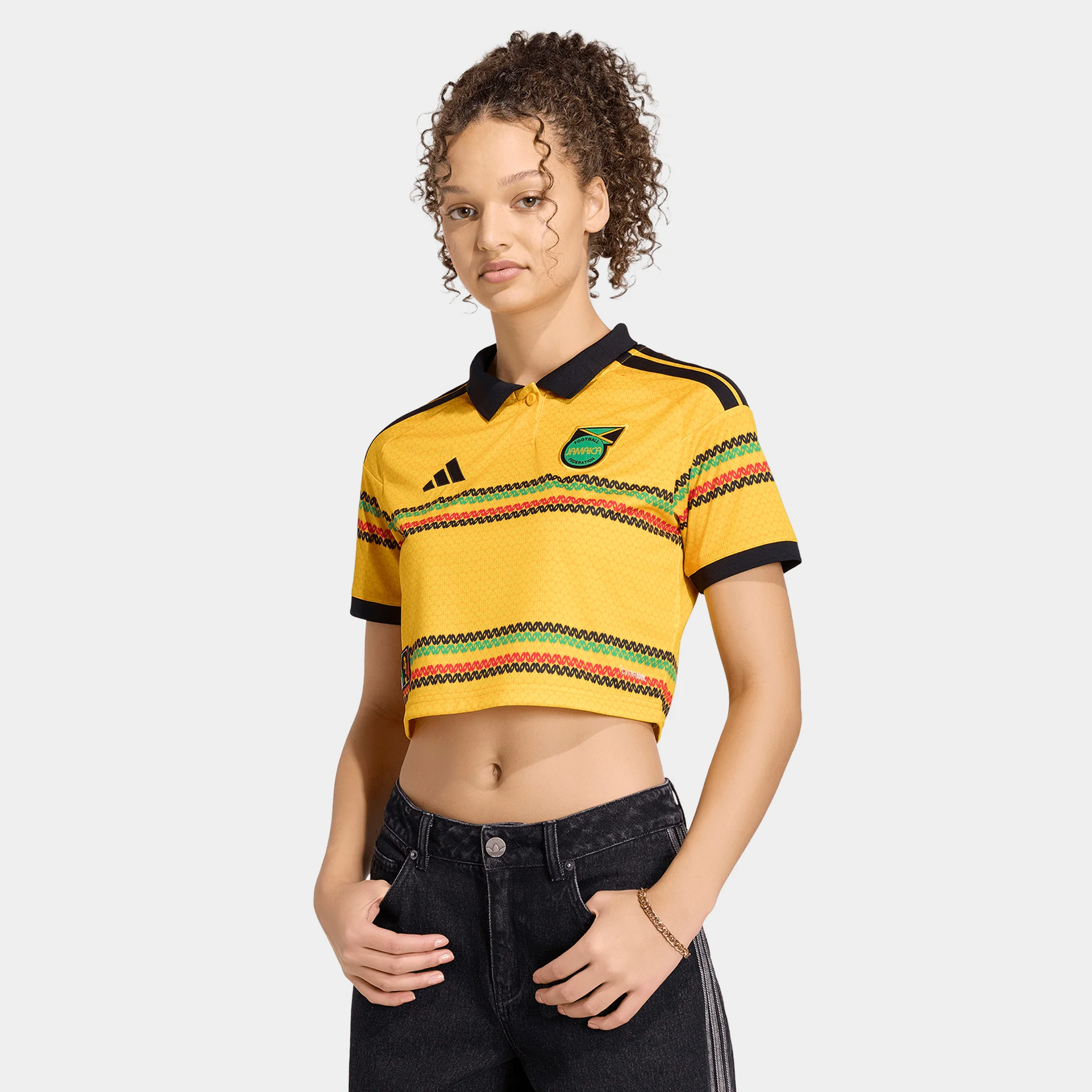 adidas Women's Jamaica Jersey Cropped / Yellow