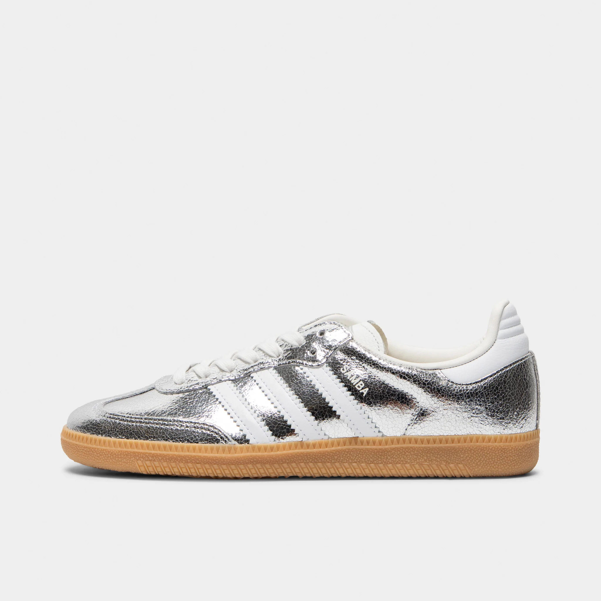 adidas Women's Samba OG Silver Metallic / White - Gum