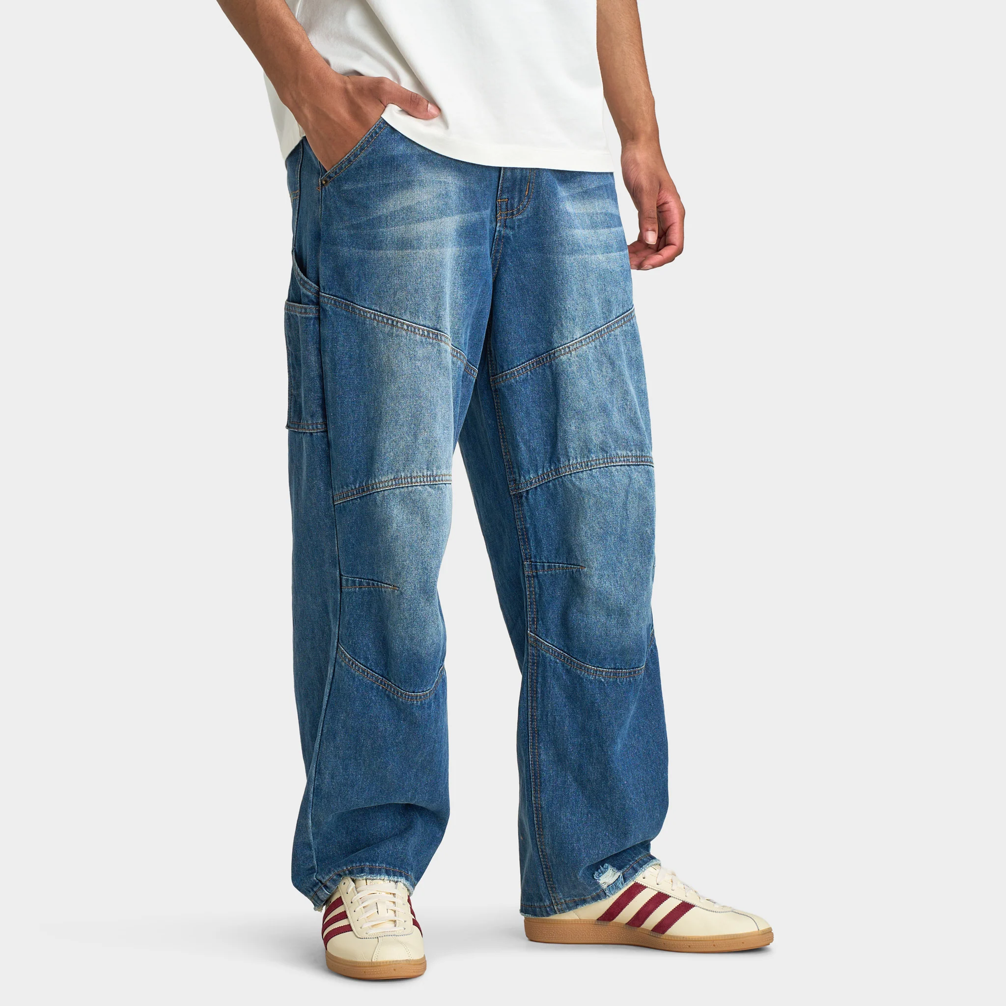 Criminal Damage Mens' Franlin Pant / Mid Blue - Image 3