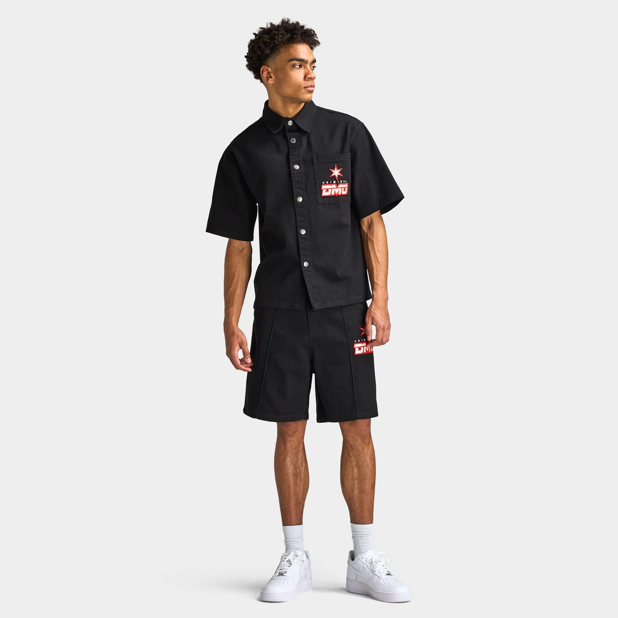Criminal Damage Star Logo Shirt / Black - Image 5