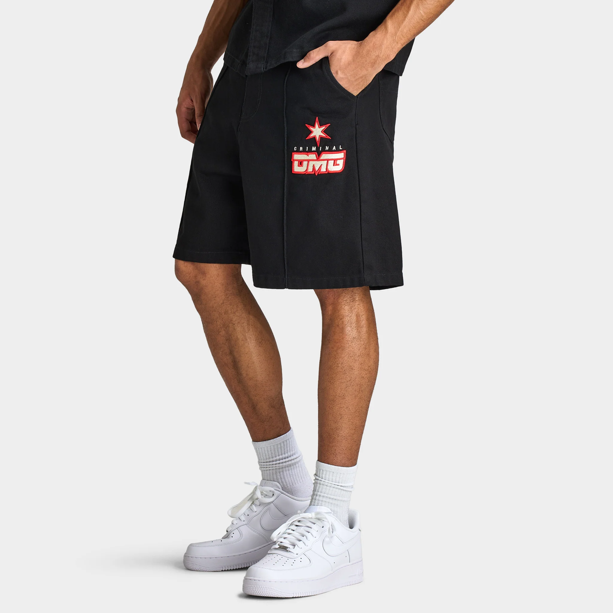 Criminal Damage Star Logo Shorts / Black - Image 2