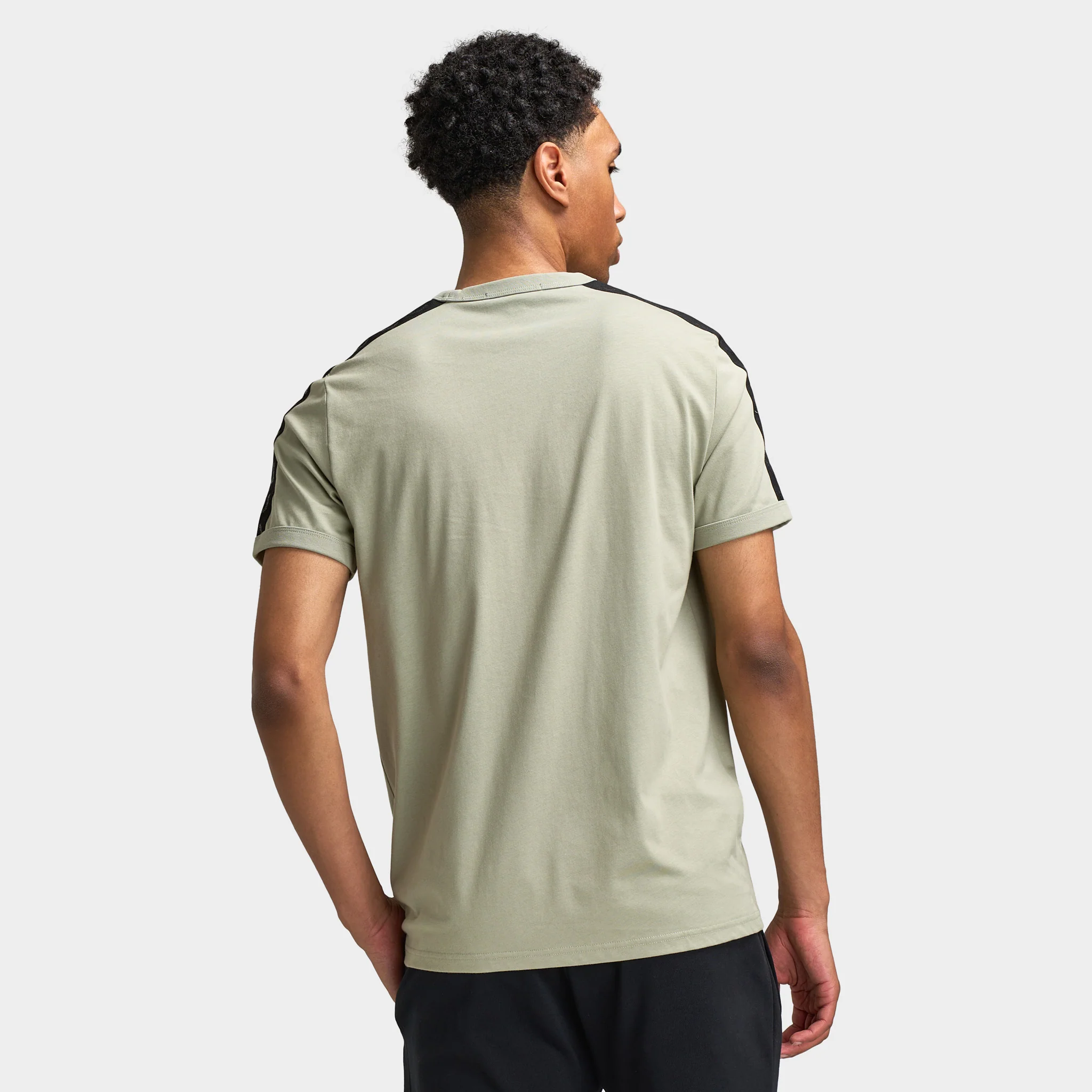 Fred Perry Contrast Tape Ringer Shirt / Seagrass - Image 2