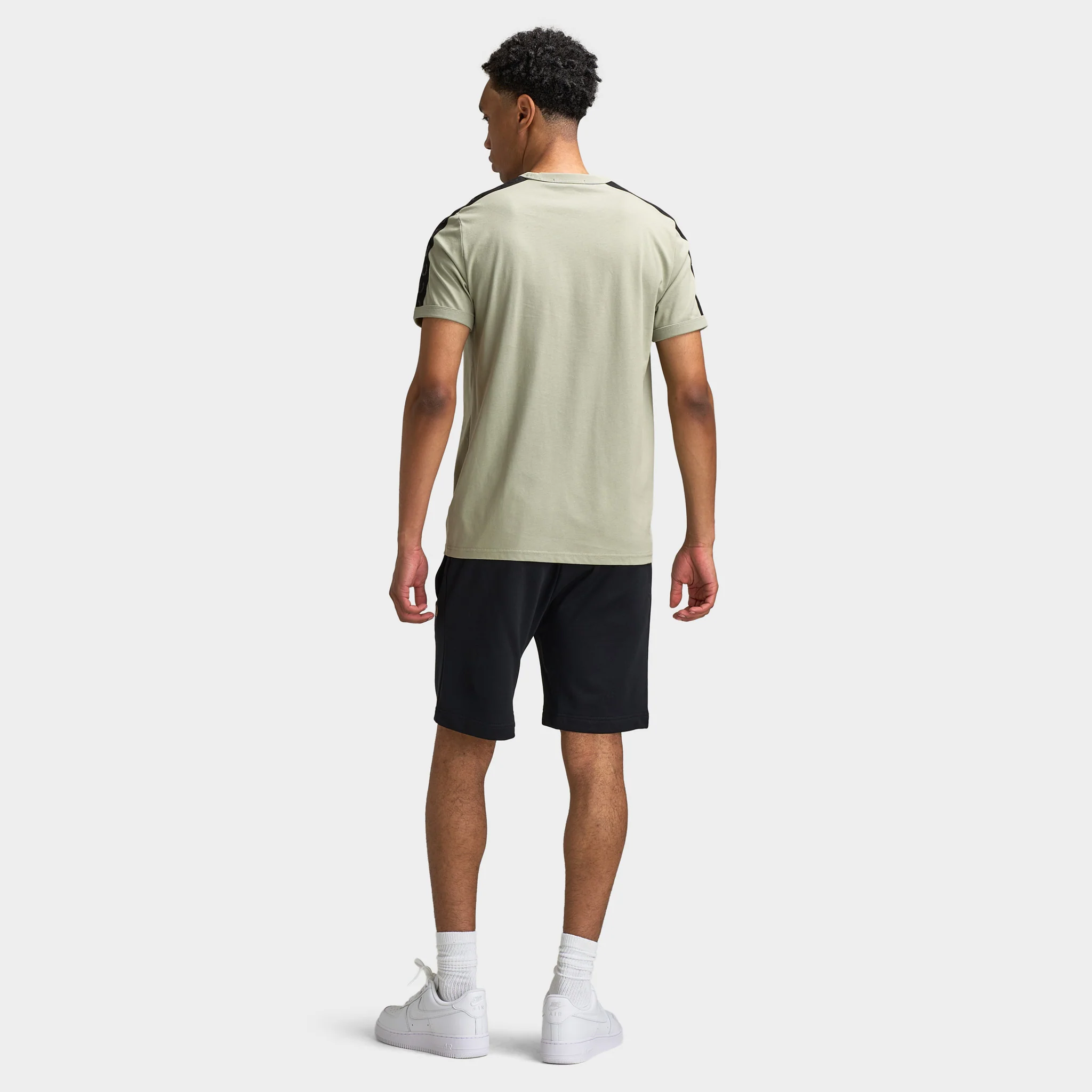 Fred Perry Contrast Tape Ringer Shirt / Seagrass - Image 6