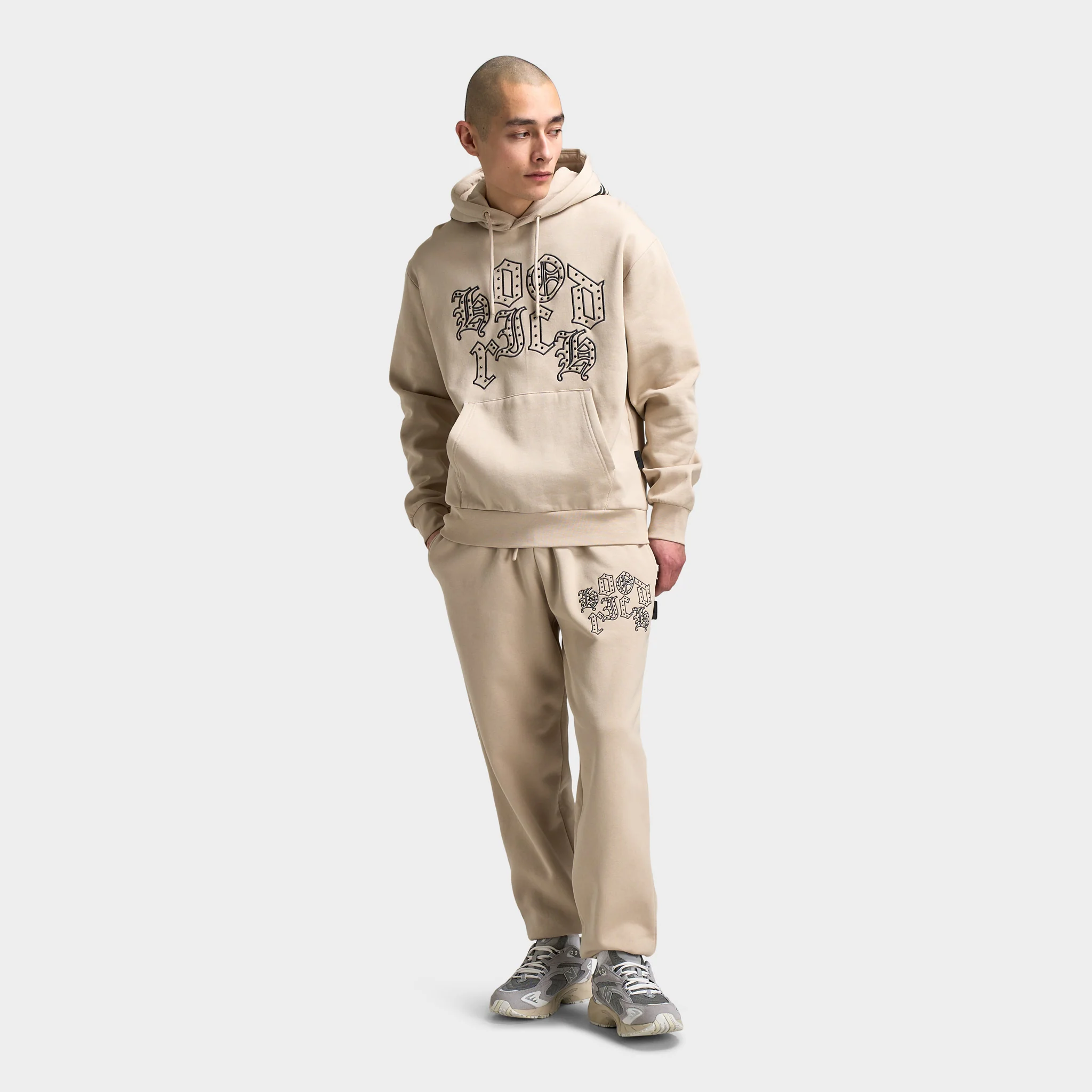 Hoodrich Crown Oversized Hoodie Oxford Tan / Asphalt - Black - Image 5
