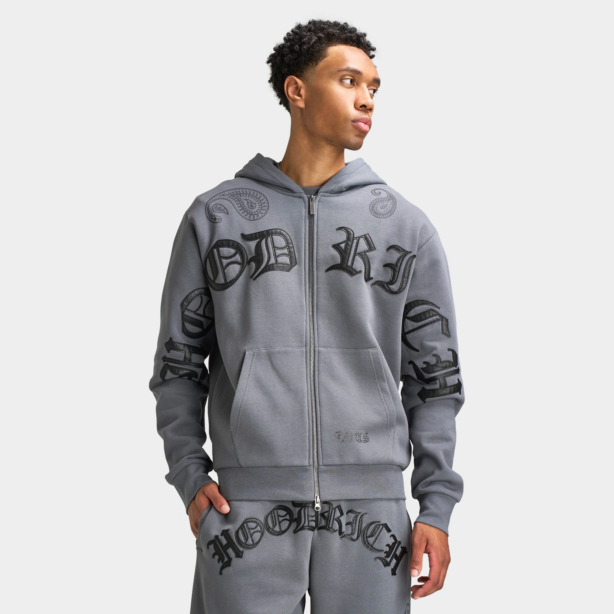 Hoodrich Inkline Oversized Full-Zip Hoodie Lava Smoke / Black Oyster