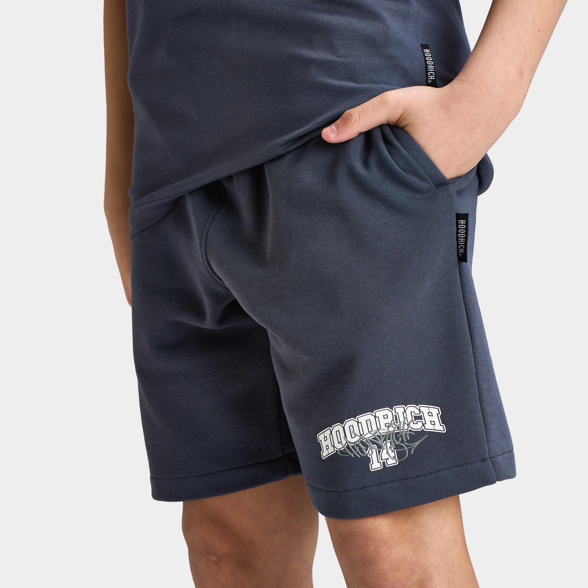 Hoodrich Junior Boys' Lyceum Shorts Ombre Blue / White - Monument - Image 3