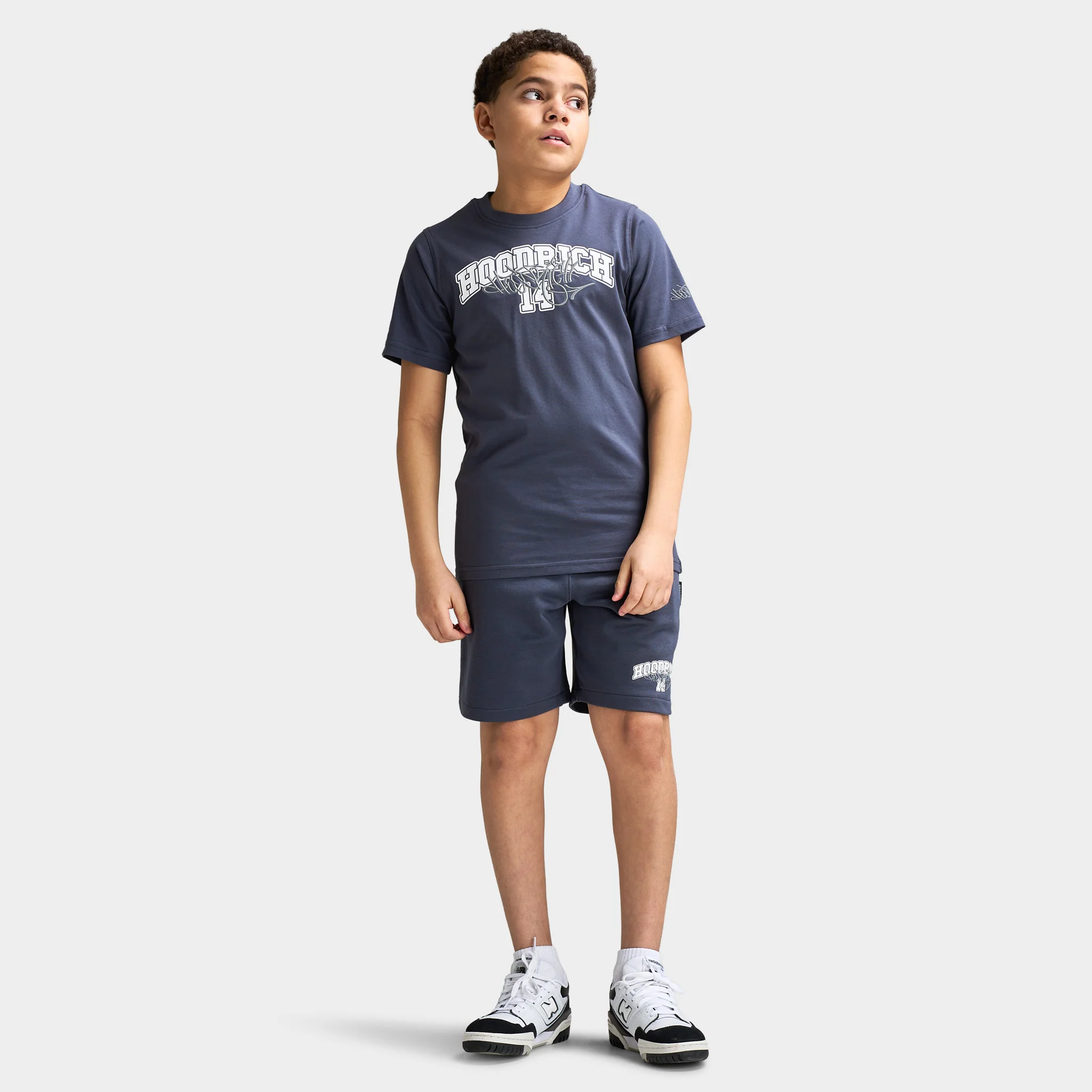 Hoodrich Junior Boys' Lyceum Shorts Ombre Blue / White - Monument - Image 6