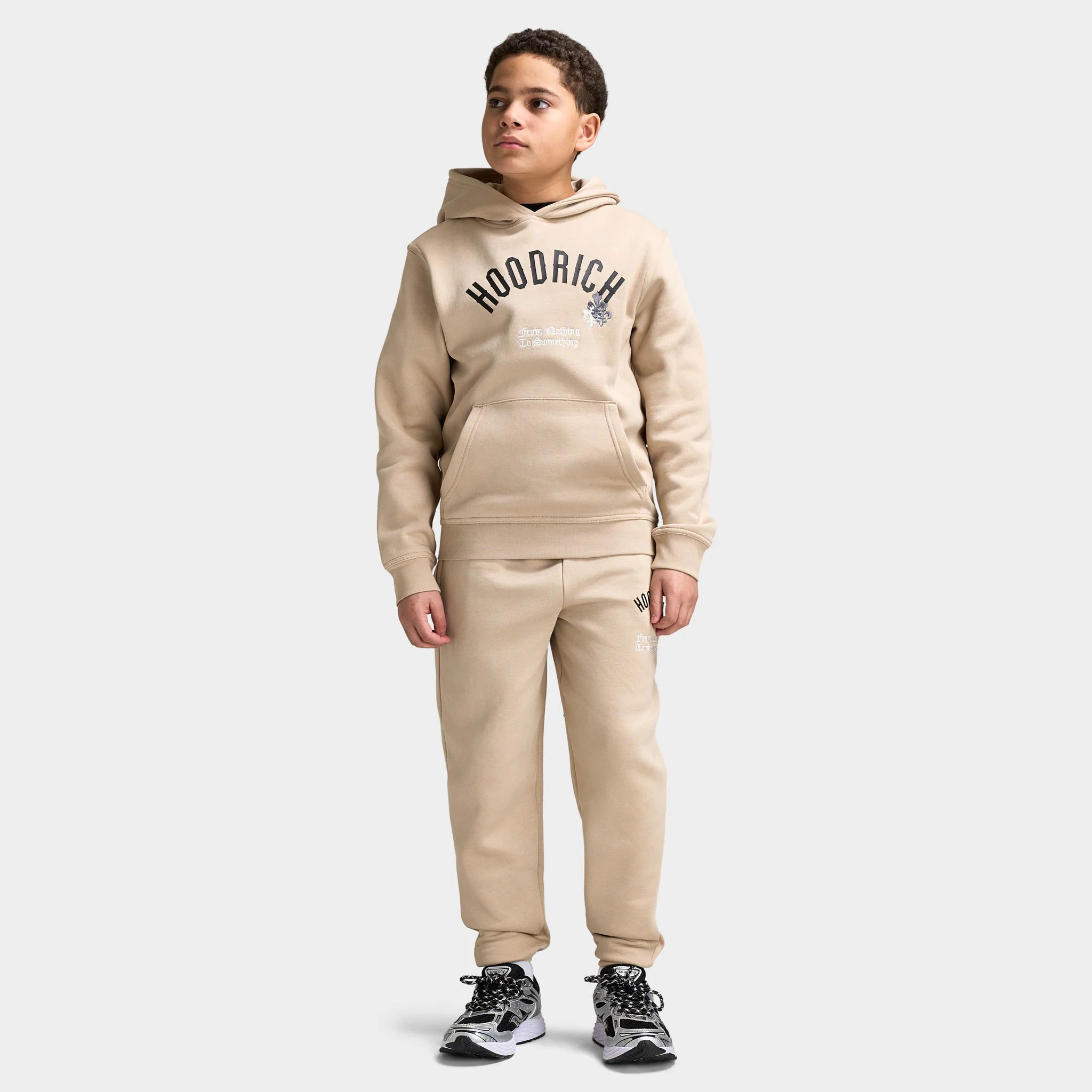 Hoodrich Junior Boy's Shadow Ribbed Cuff Jogger Oxford Tan / Black - White - Image 6