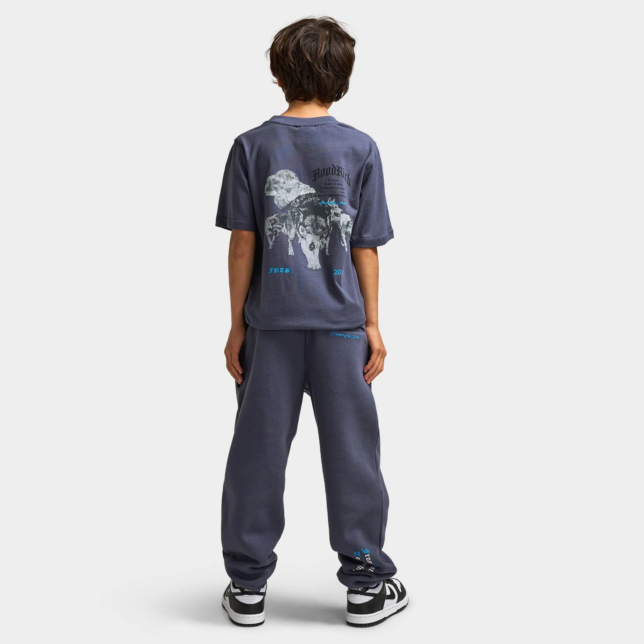 Hoodrich Juniors' Gothic Regular Tshirt Ombre Blue / White - Diva Blue - Image 5