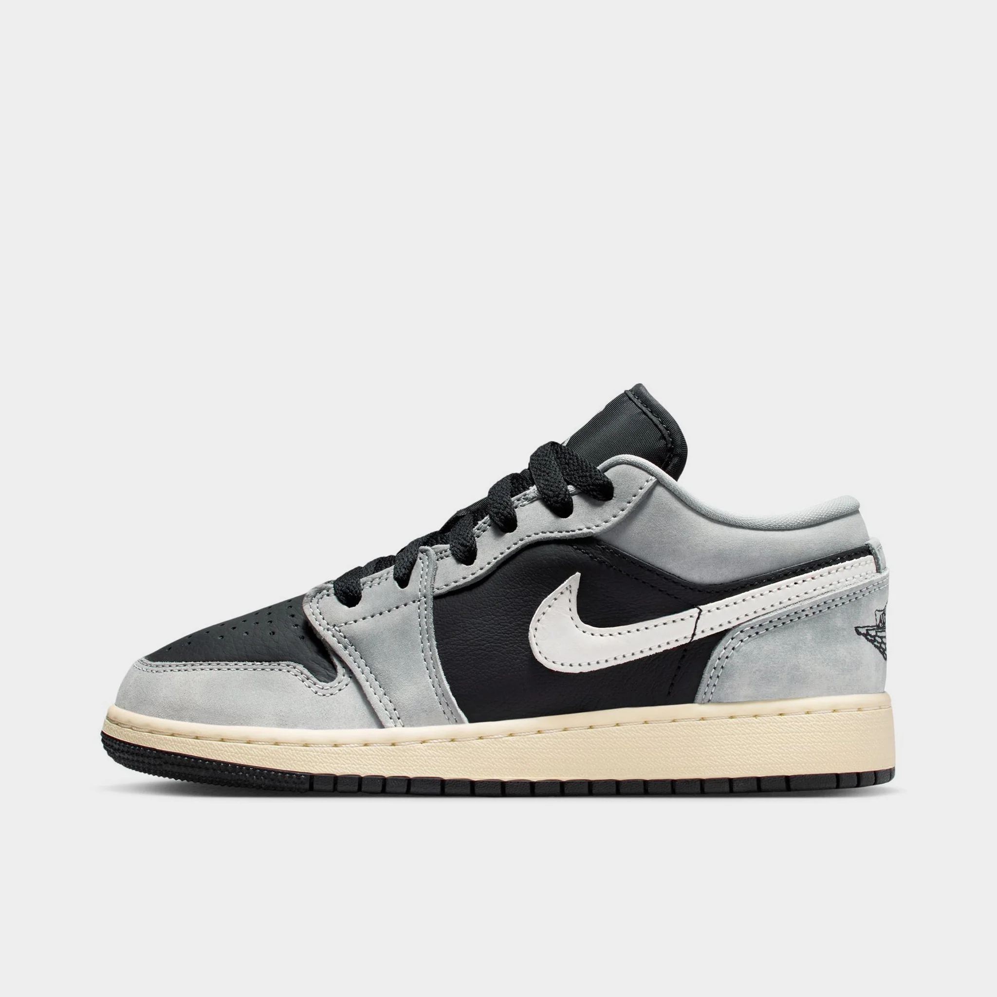 Jordan 1 Low SE GS Light Smoke Grey / Black - Sail