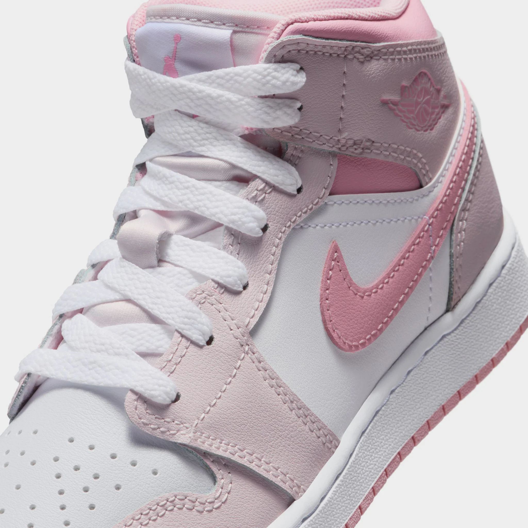 Jordan 1 Mid GS Pearl Pink / Medium Soft Pink - White - Image 3