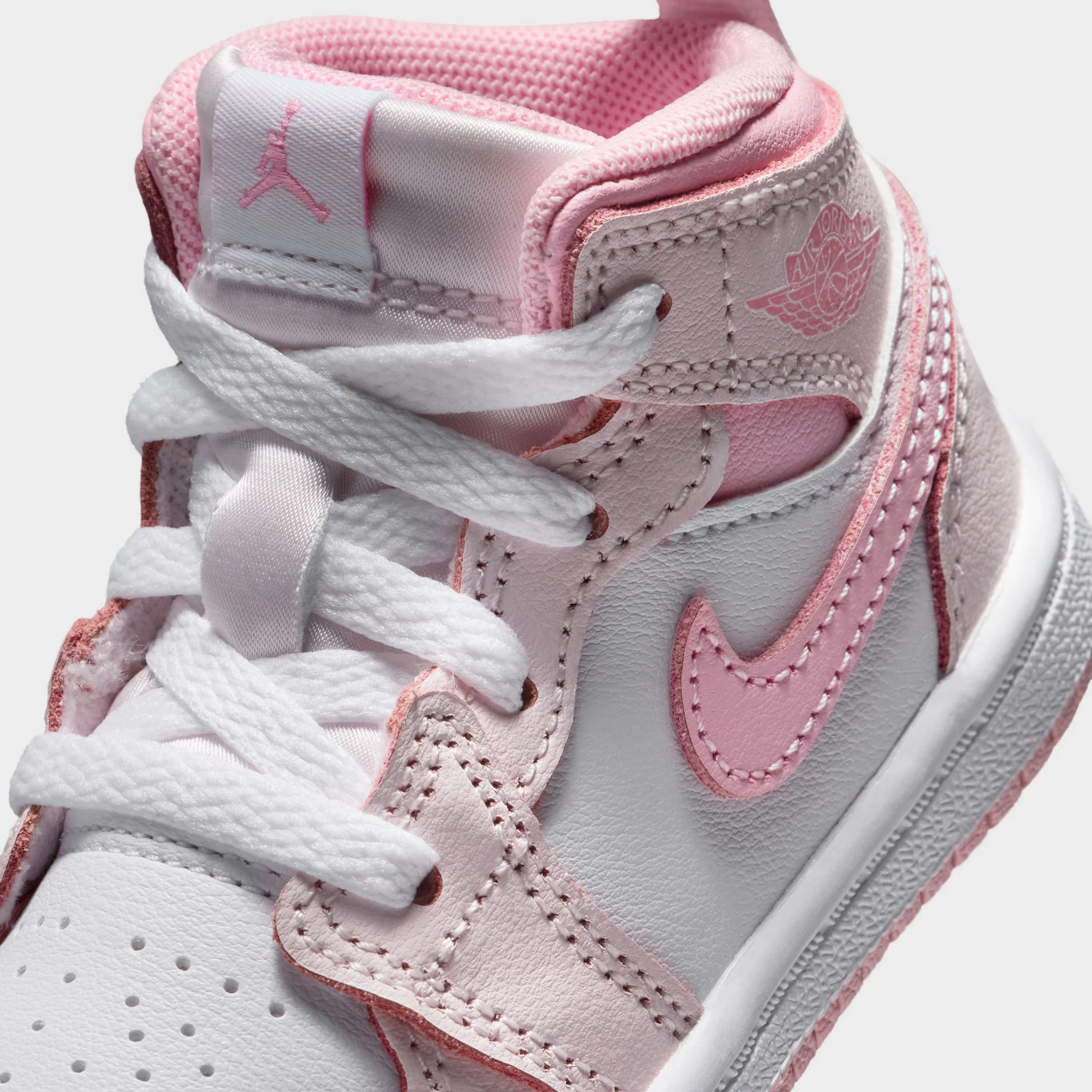 Jordan 1 Mid TD Pearl Pink / Medium Soft Pink - White - Image 3