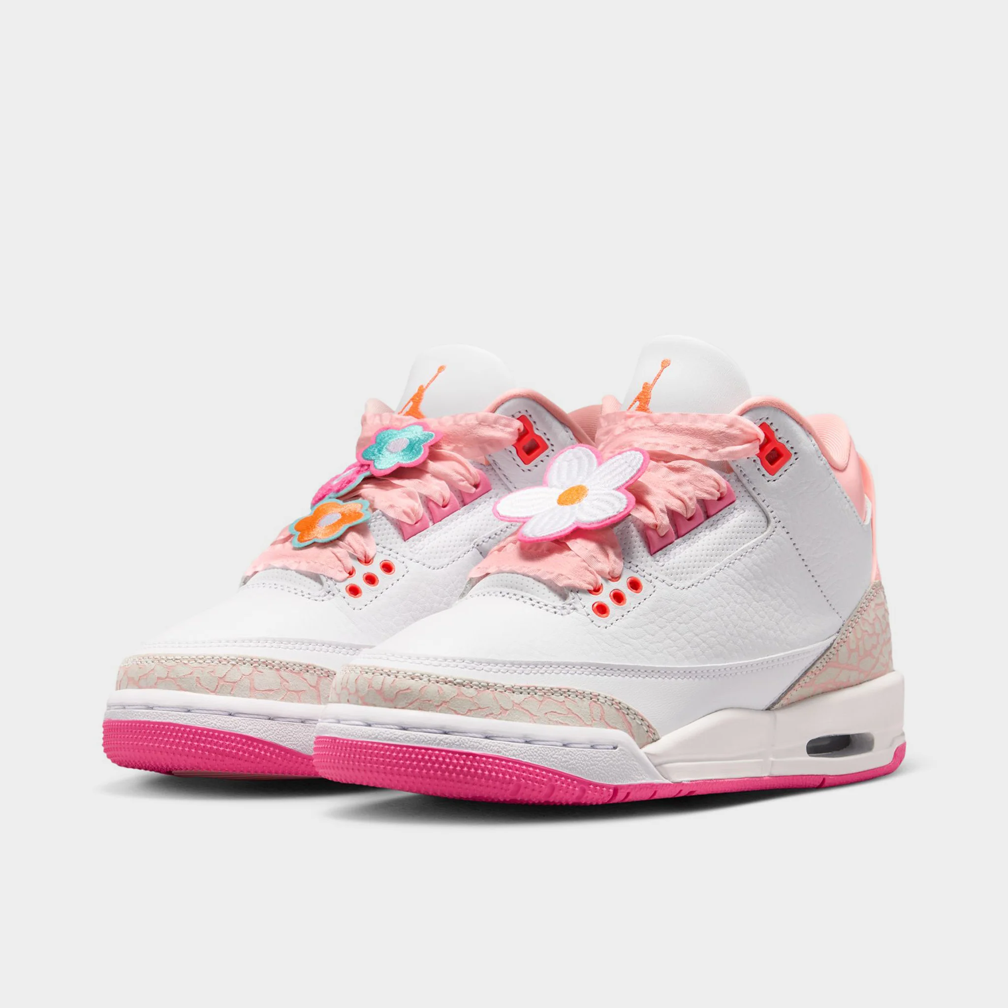 Jordan 3 KSA Retro GS Pearl Pink / Hyper Orange - Pink Bloom - Image 2