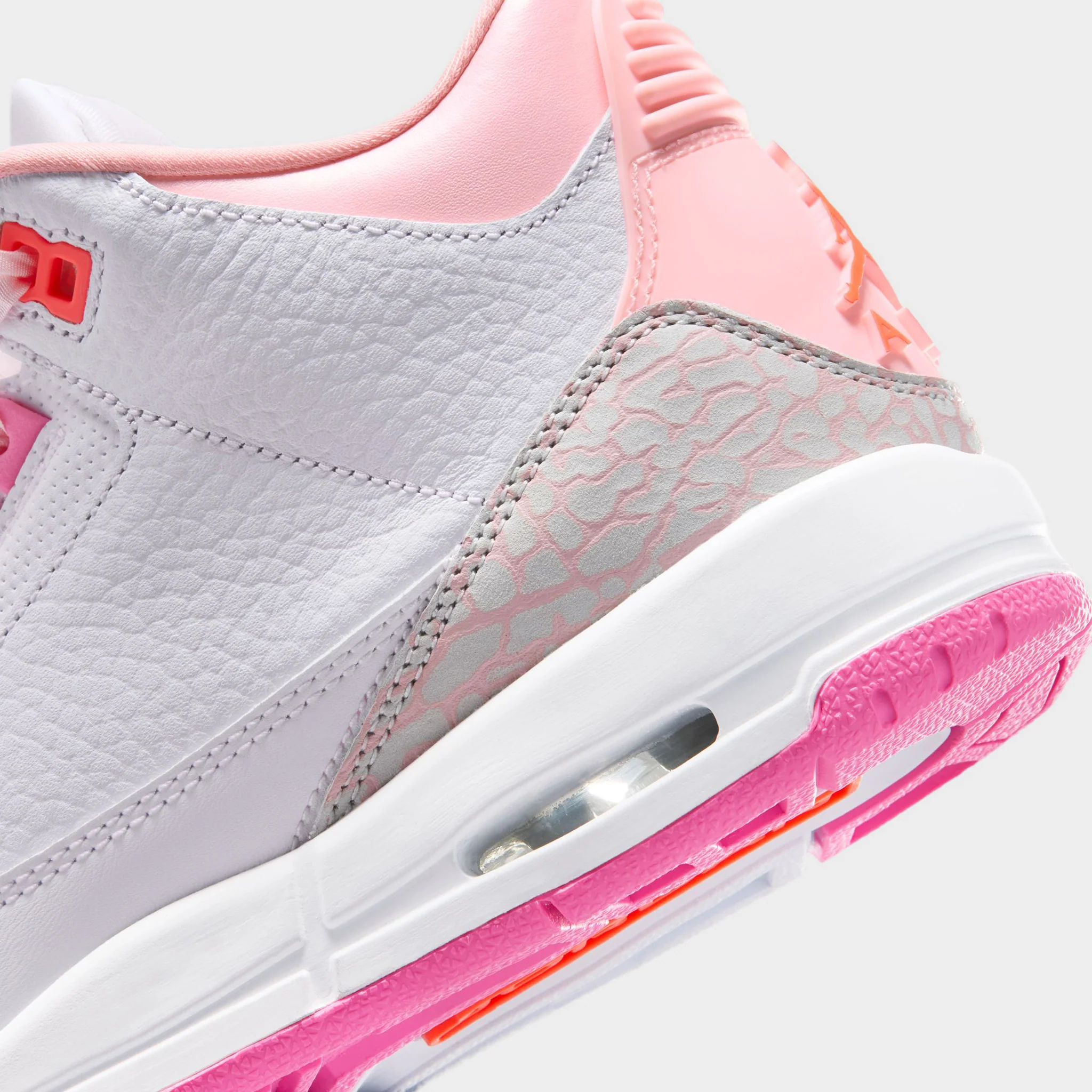 Jordan 3 KSA Retro GS Pearl Pink / Hyper Orange - Pink Bloom - Image 3