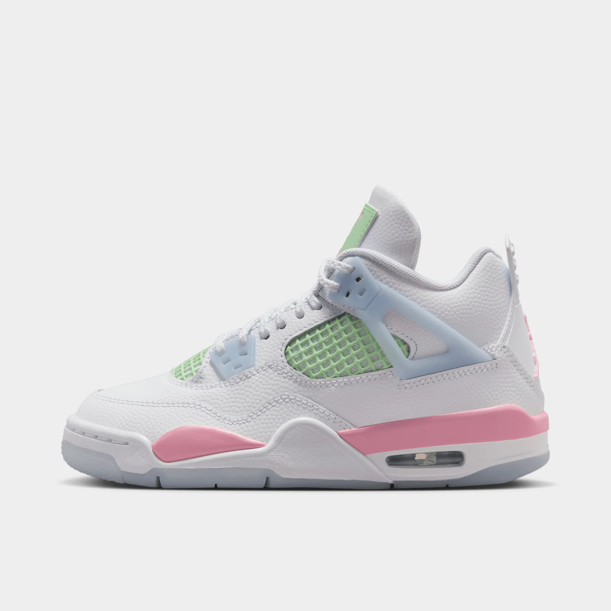 Jordan 4 Retro GS White / Medium Soft Pink - Half Blue