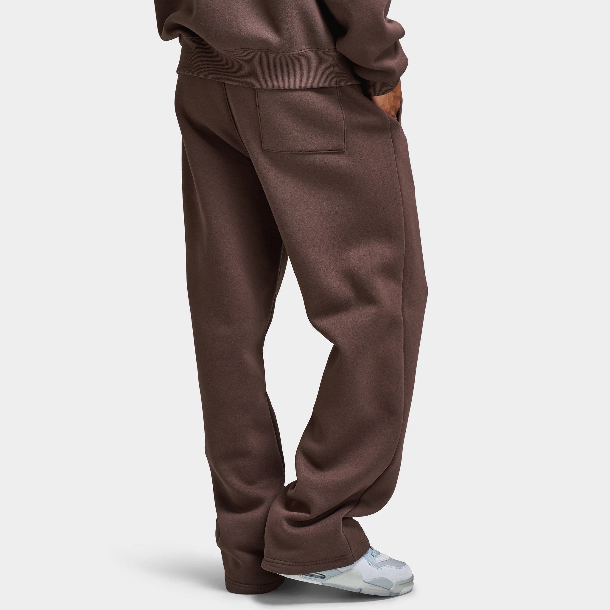Jordan Brooklyn Fleece Oversized Open Hem Pants / Baroque Brown - Image 5
