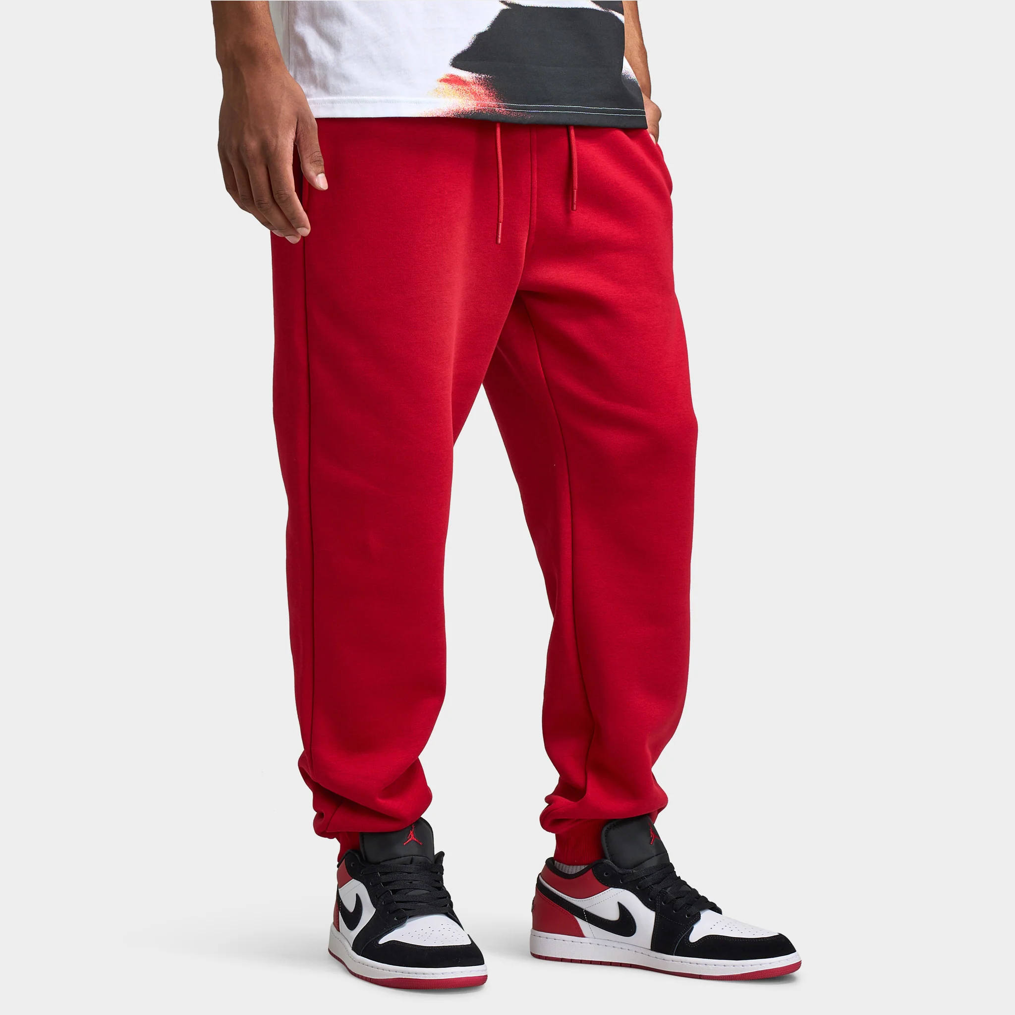Jordan Brooklyn Varsity Fleece Joggers Red / White - Image 4