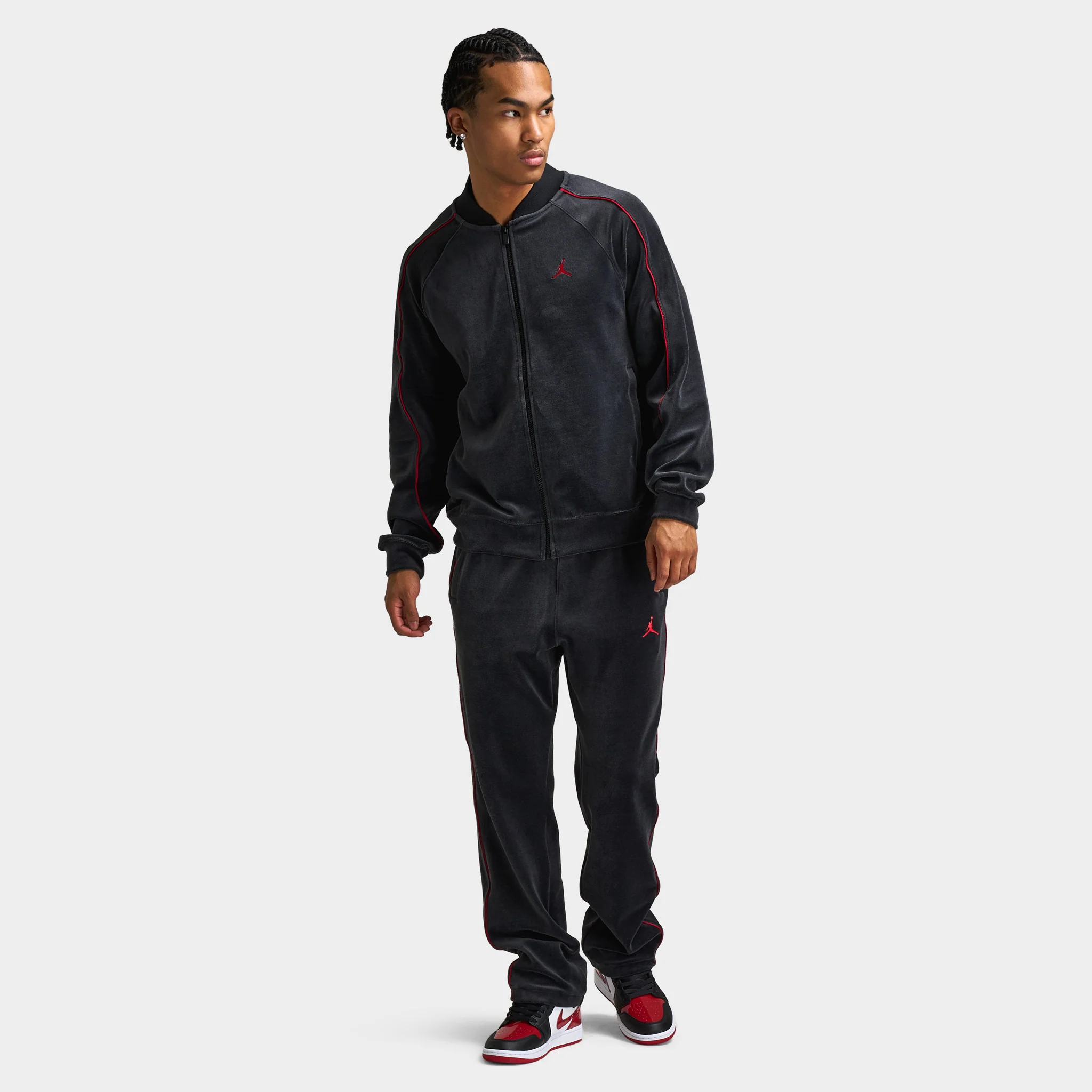 Jordan Brooklyn Velour Track Pants / Black