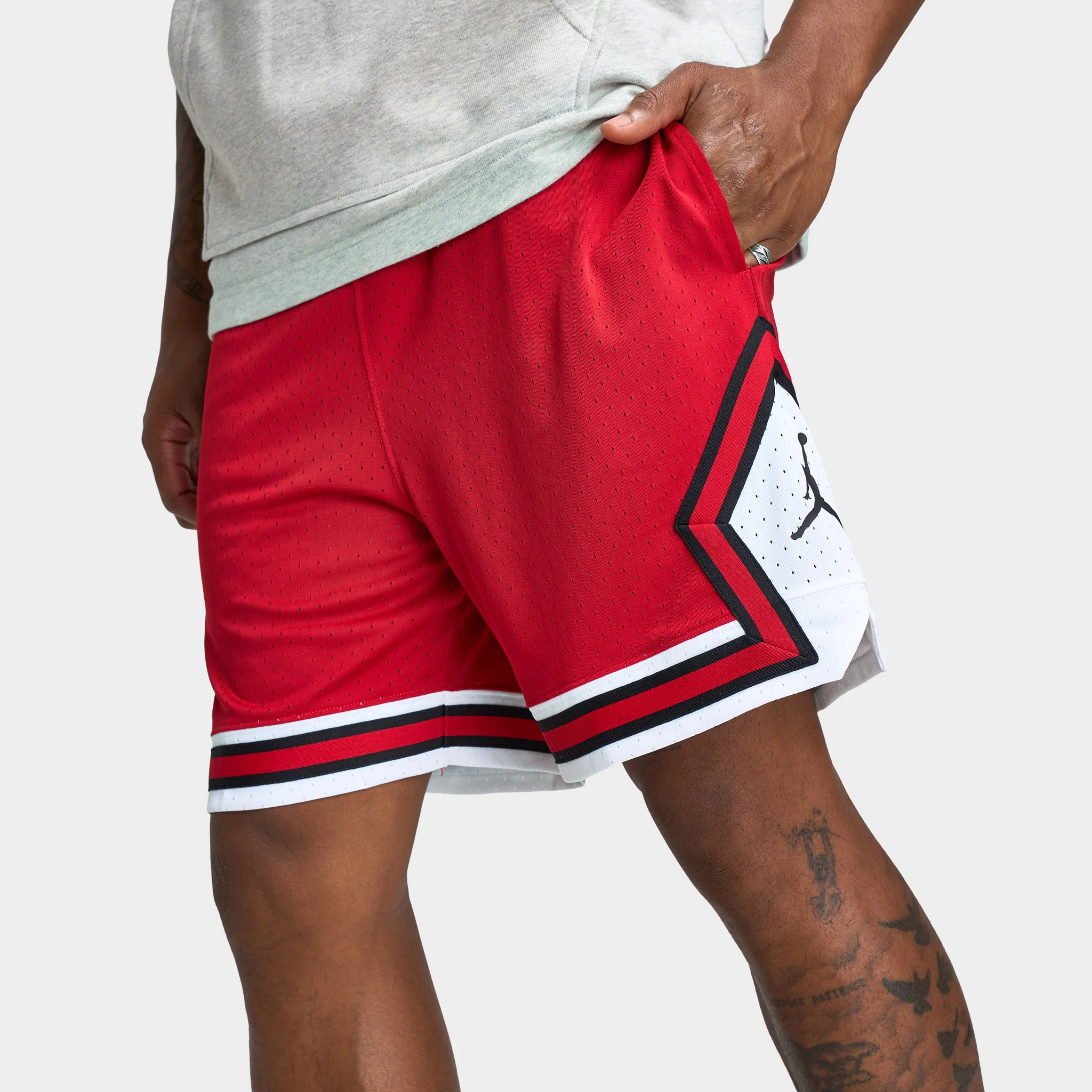 Jordan Sport Dri-FIT Mesh Diamond Shorts Gym Red / White - Black - Image 5