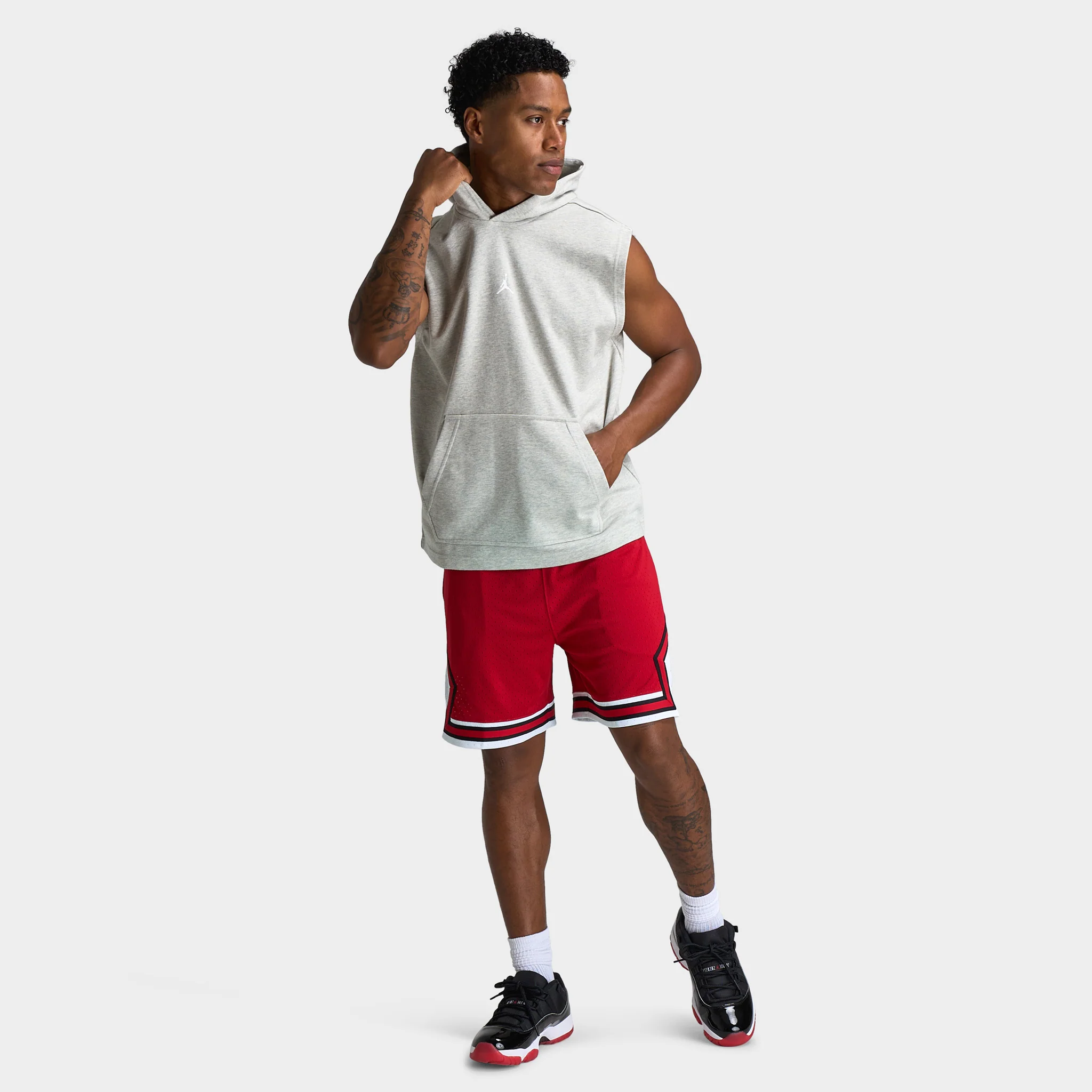 Jordan Sport Dri-FIT Mesh Diamond Shorts Gym Red / White - Black - Image 6