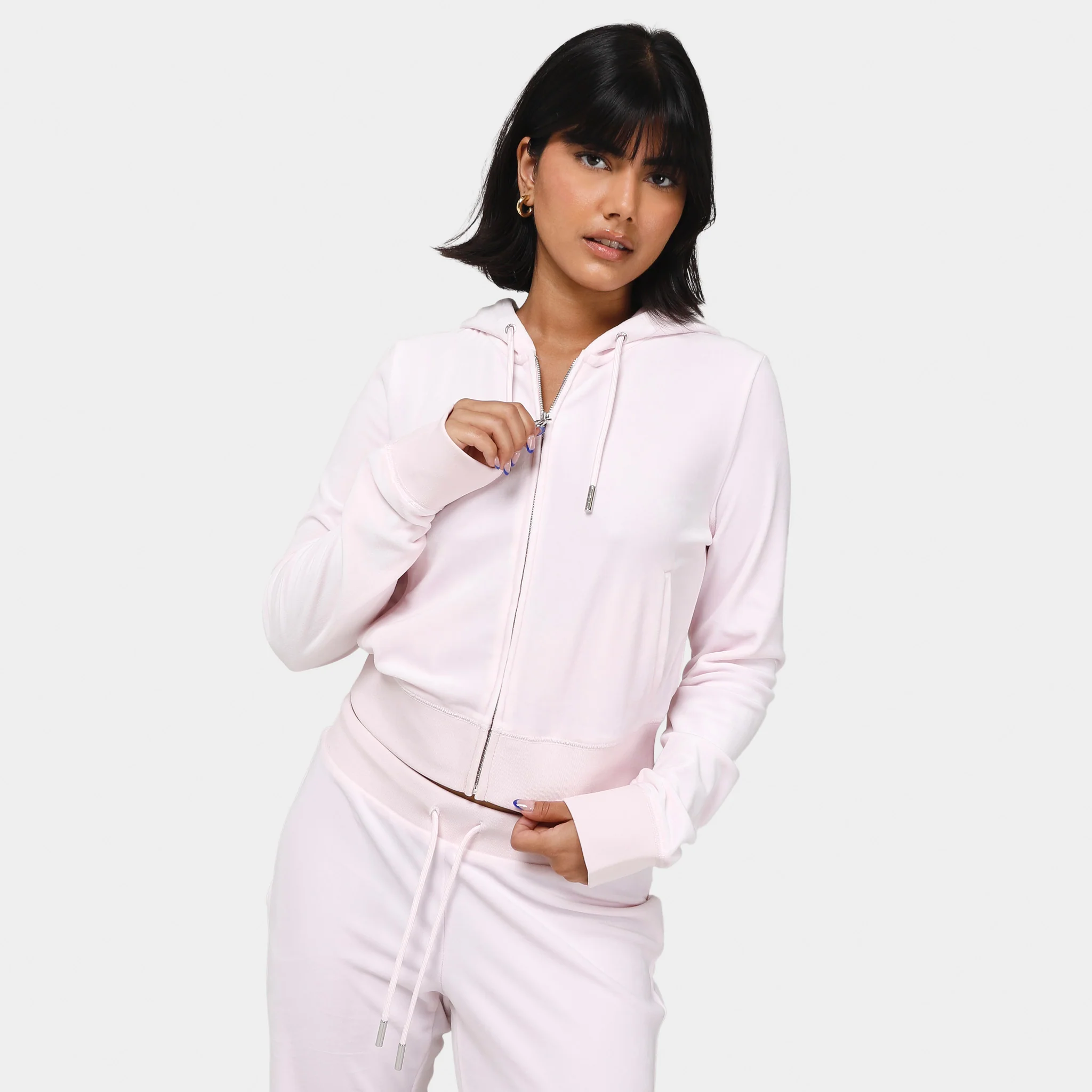 Juicy Couture Women's OG Big Bling Full Zip Hoodie / Soft Glow