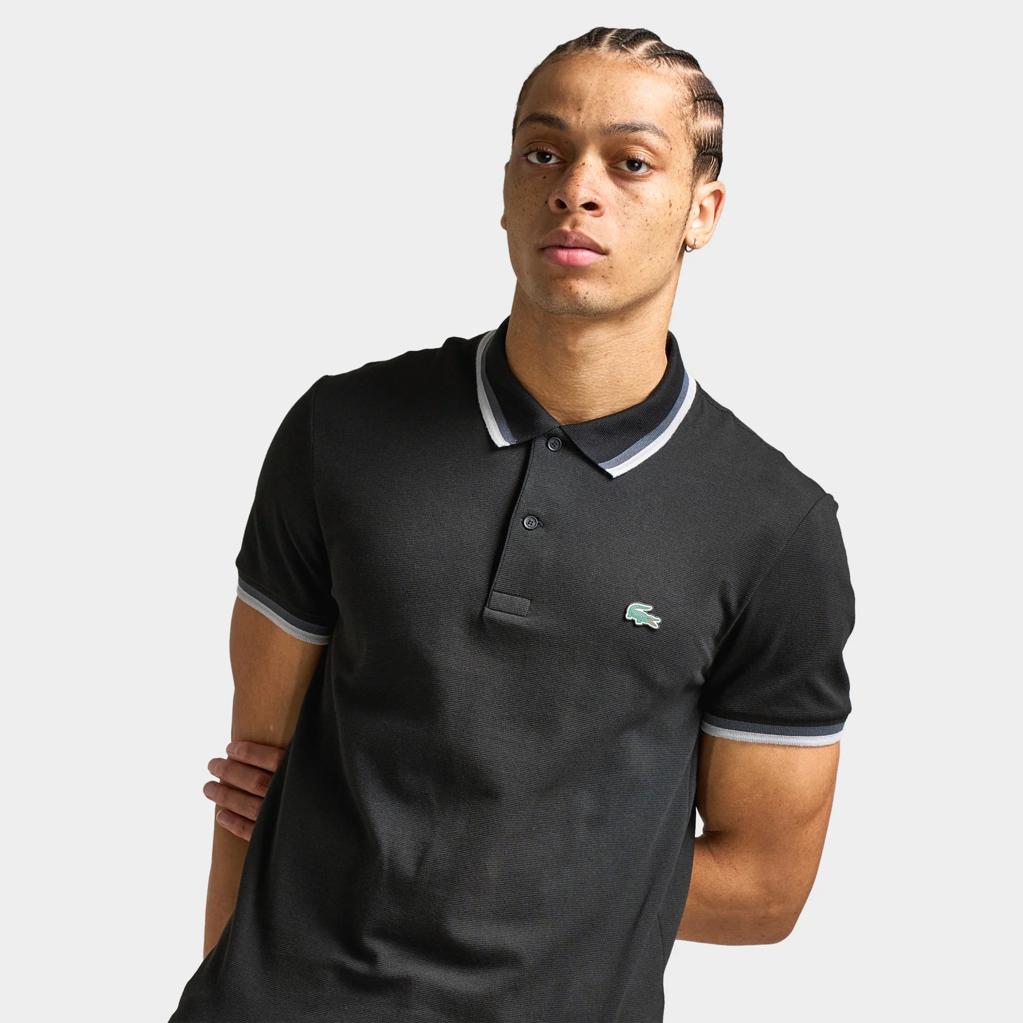 Lacoste Tipped Polo / Black - Image 3