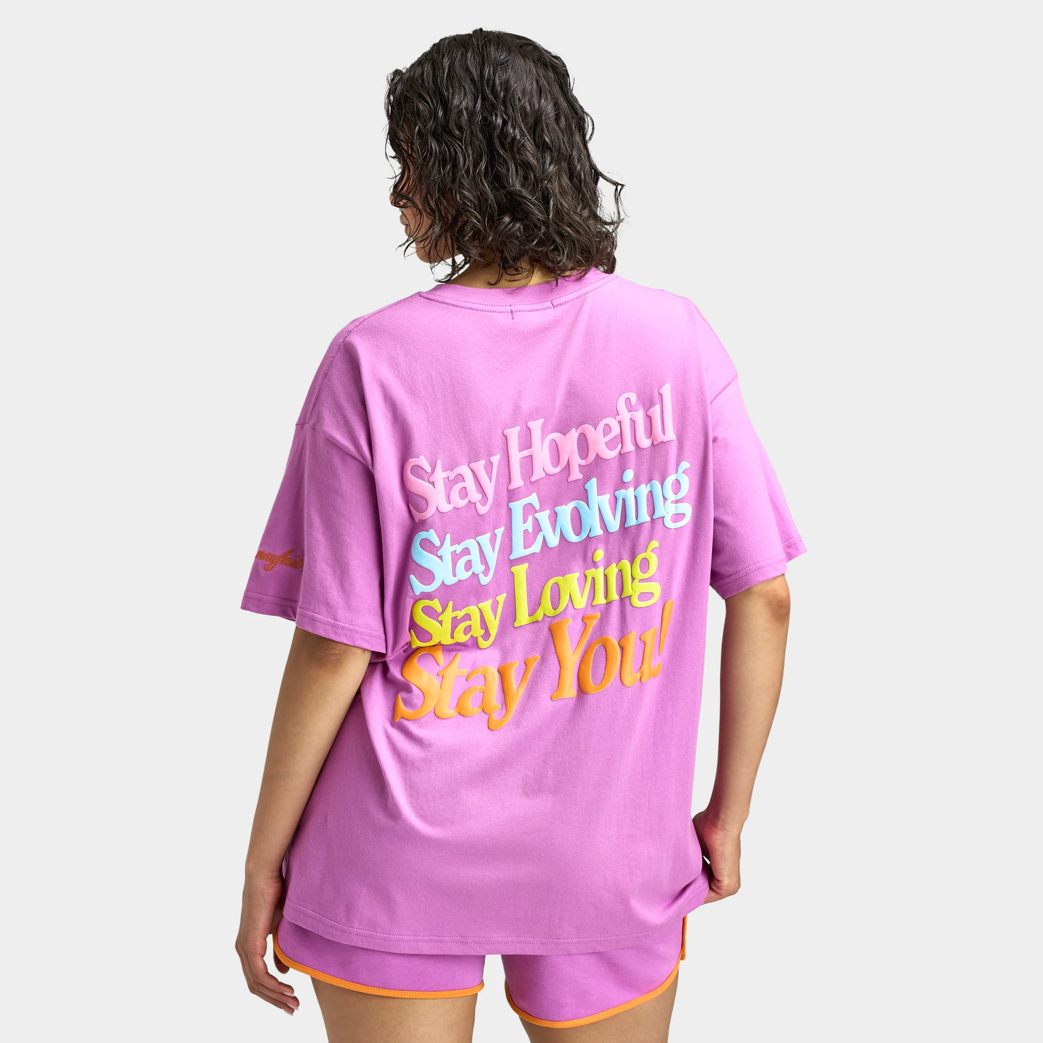 Mayfair Women's Stay You Oversized Boyfriend Tee / Pink - Image 2