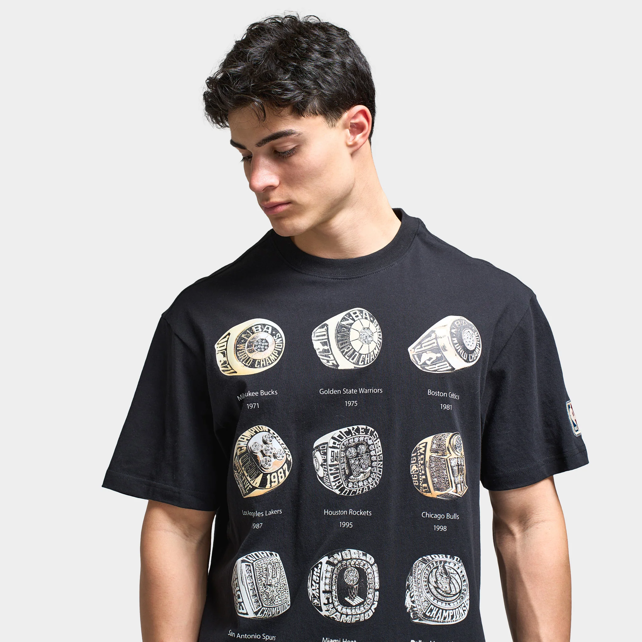 Mitchell & Ness Champ Rings Multi T-Shirt / Black - Image 3