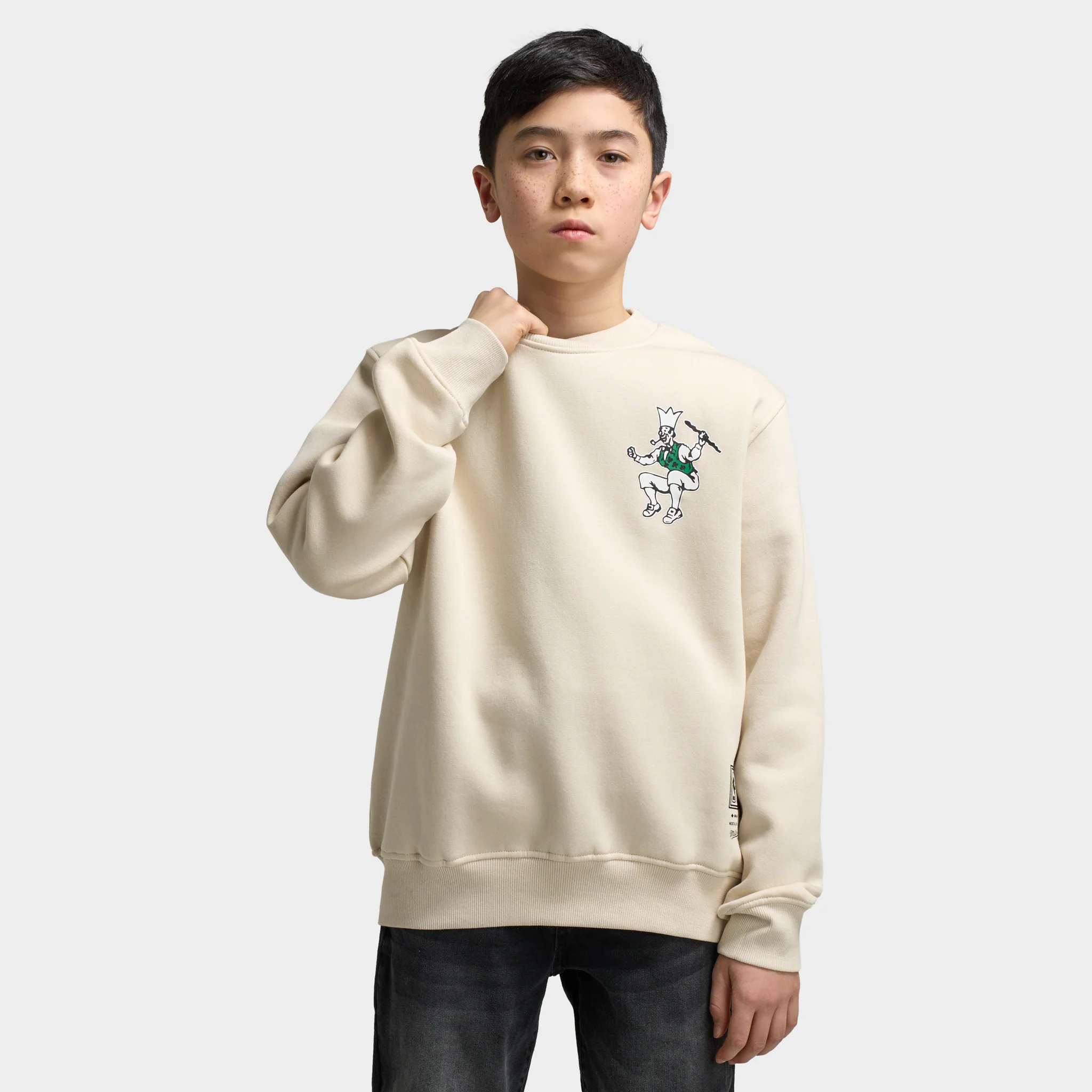 Mitchell & Ness Juniors' NBA Court Defender Crew Boston Celtics / Cream