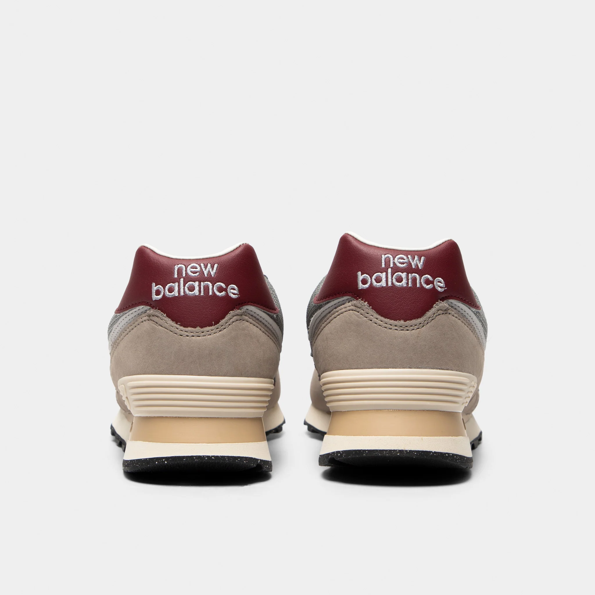 New Balance 574 Arid Stone / Monarch Burgundy - Image 4