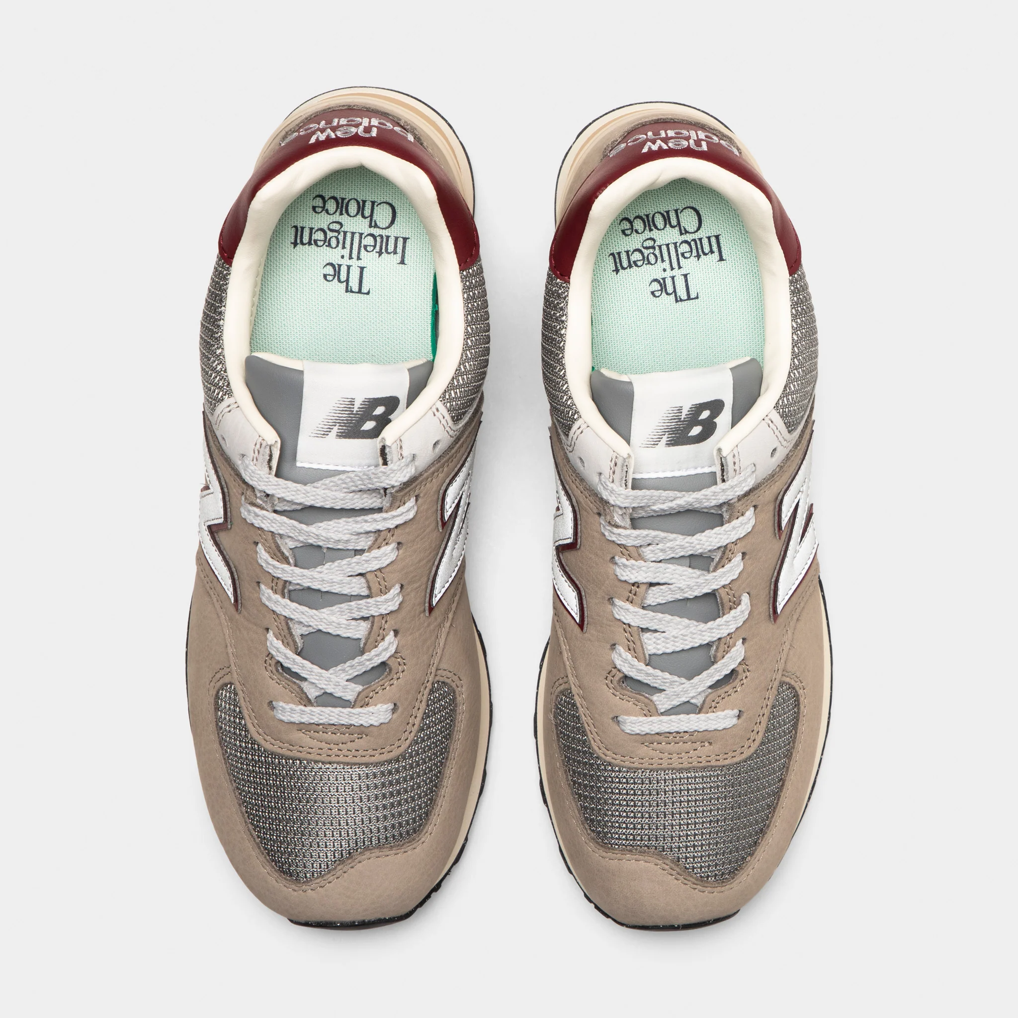New Balance 574 Arid Stone / Monarch Burgundy - Image 5