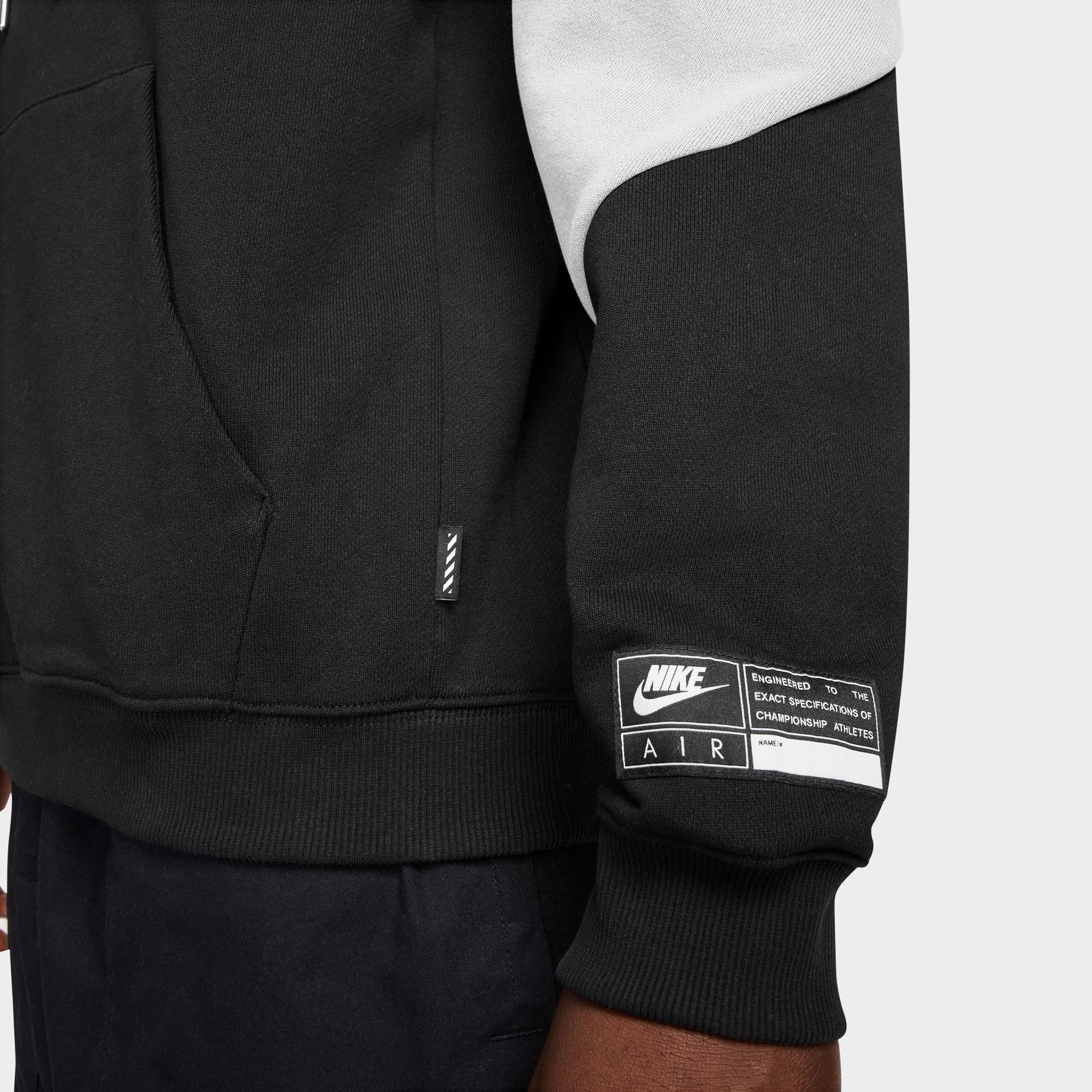 Nike Air Fleece Hoodie Black / White - White - Image 9