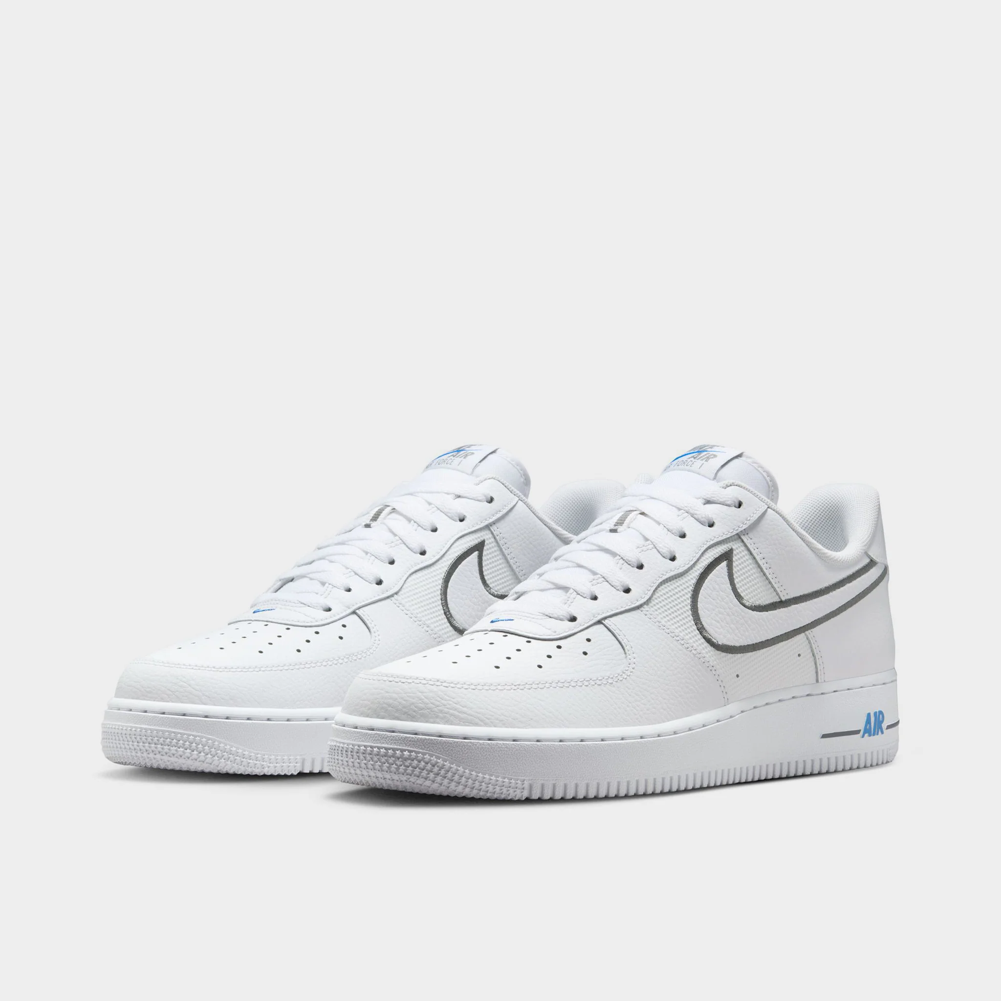 Nike Air Force 1 '07 White / Cool Grey - Photo Blue - Image 2