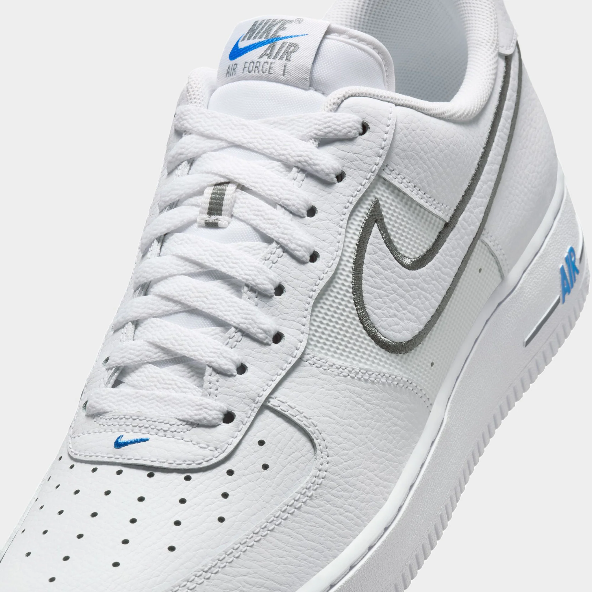 Nike Air Force 1 '07 White / Cool Grey - Photo Blue - Image 3