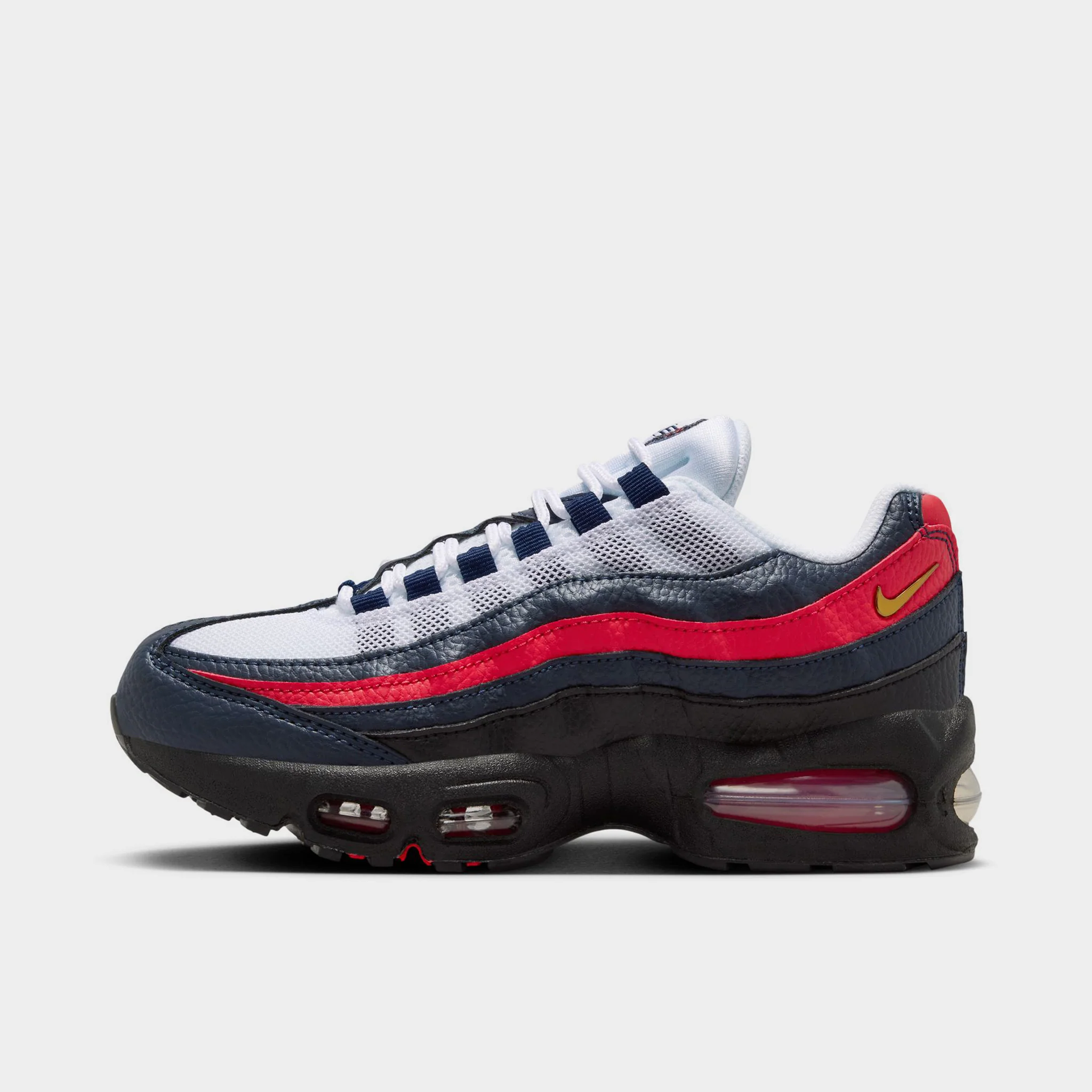 Nike Air Max 95 GS World Cup Obsidian / Metallic Gold - Challenge Red