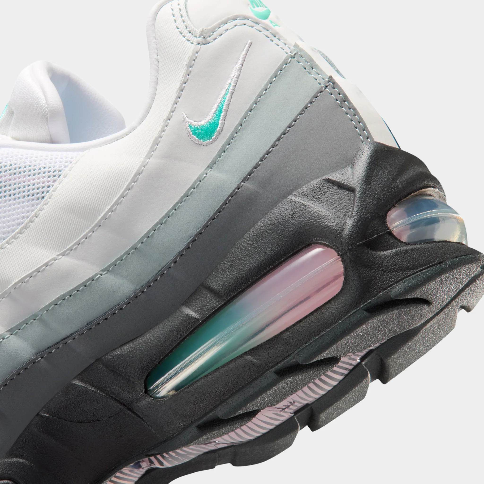 Nike Air Max 95 OG Anthracite / Pink Foam - Hyper Turqoise - Image 3