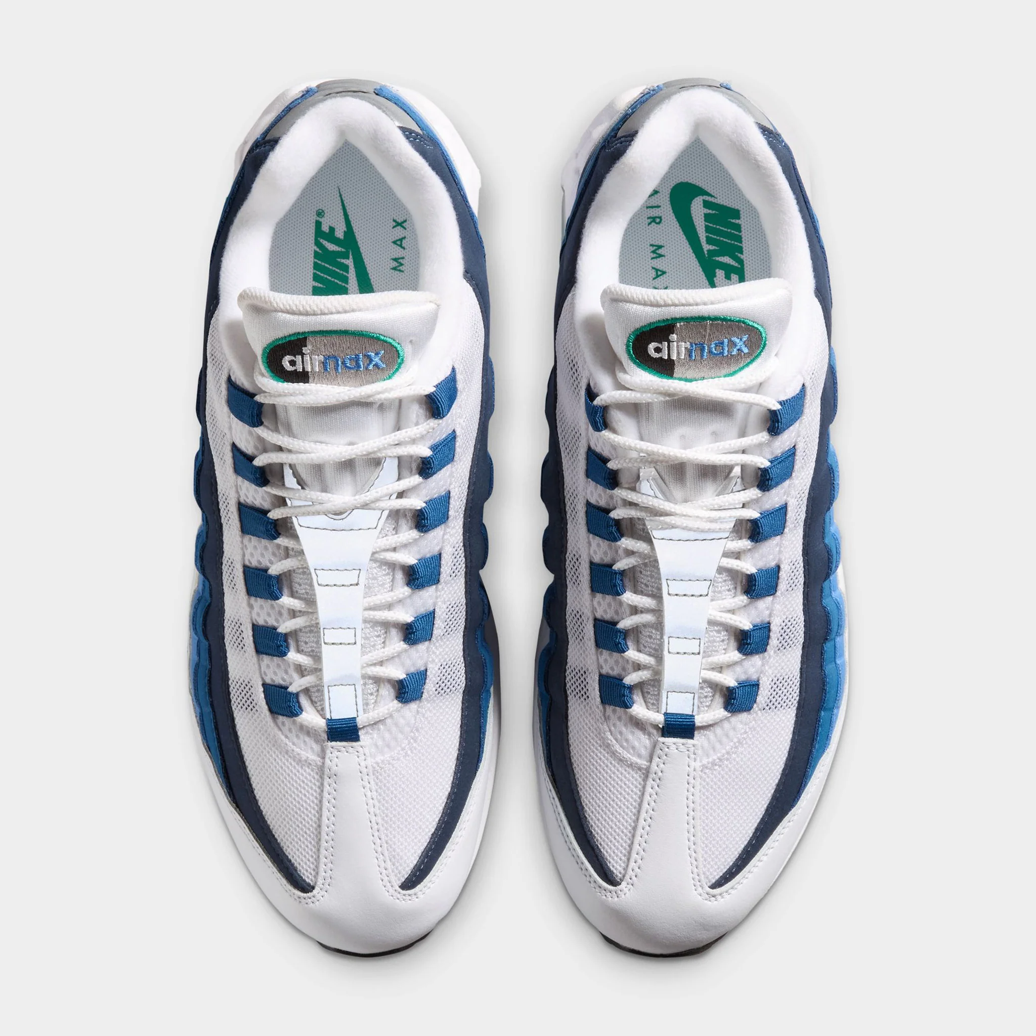 Nike Air Max 95 OG White / Emerald Green - Lake Blue - Image 6