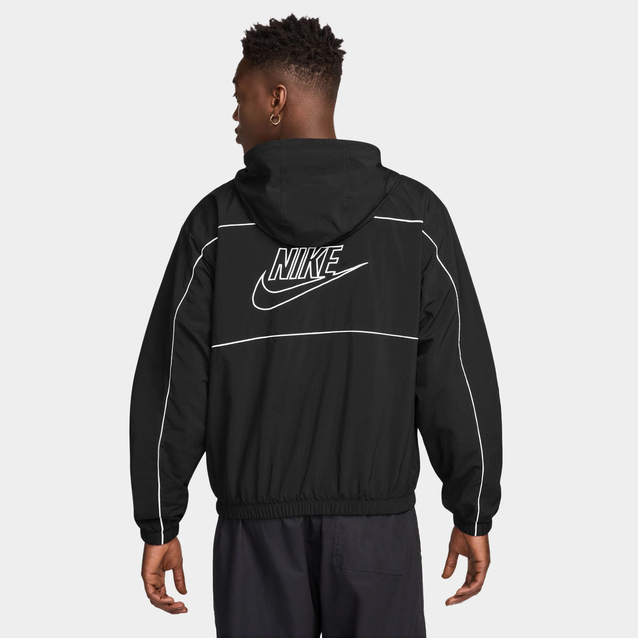 Nike Club Athlete Hooded Jacket Black / White - White - Image 2