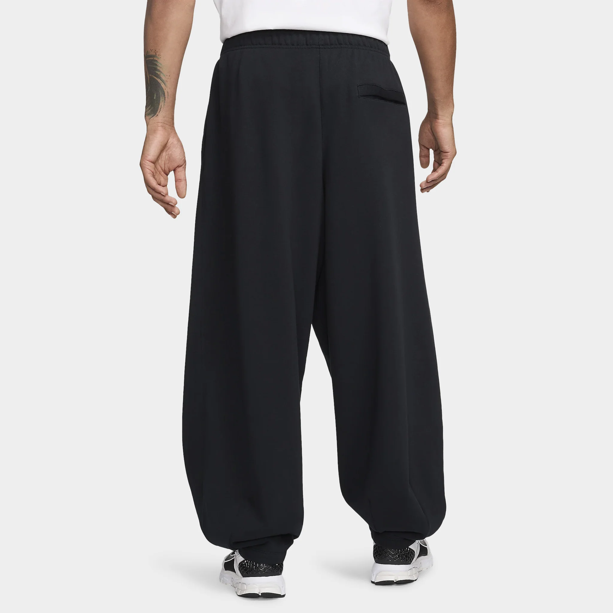 Nike Club Fleece French Terry Oversized Pants Black / White - Image 2