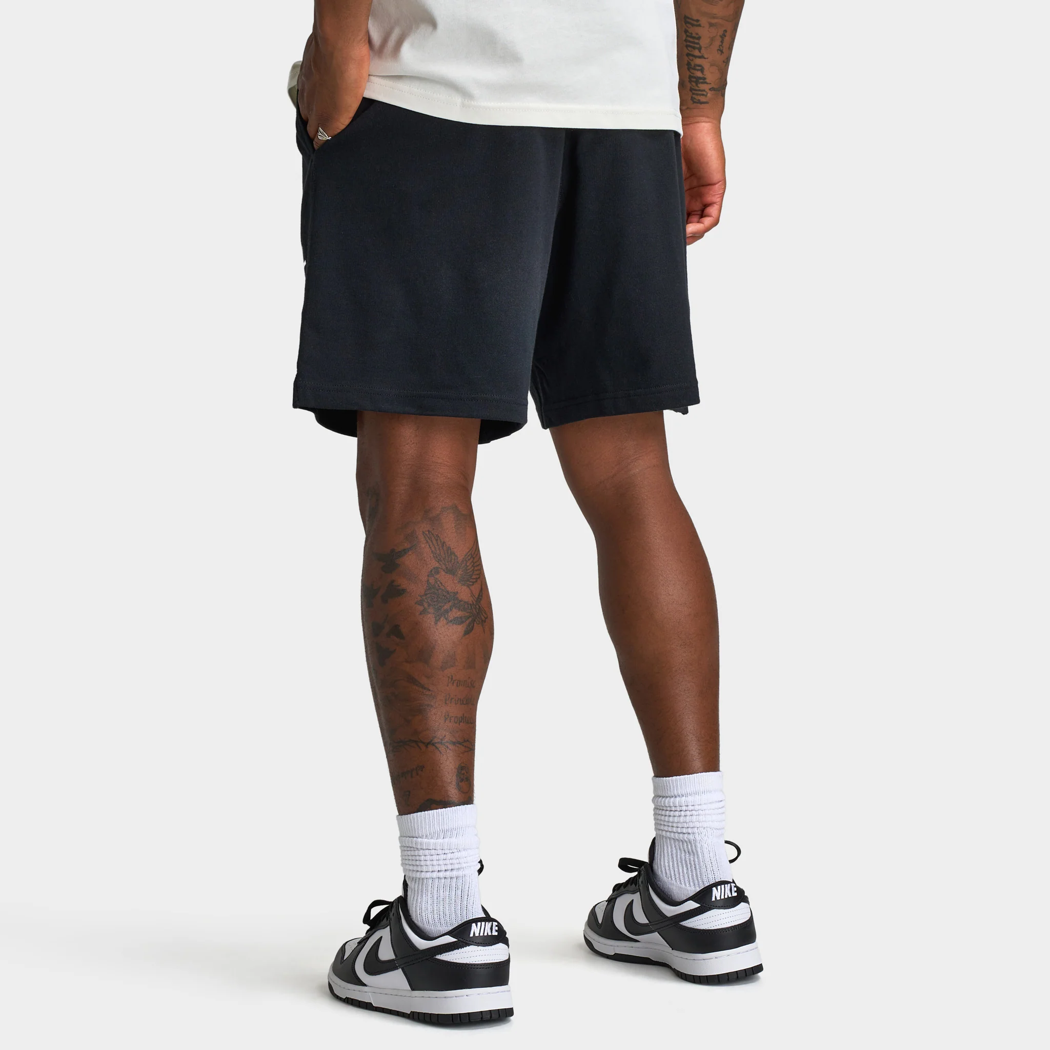 Nike Club Knit Shorts Black / Black - White - Image 2