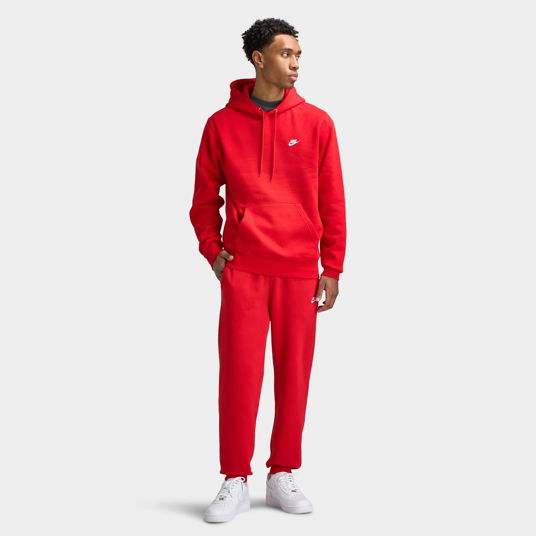 Nike Club Joggers University Red / White - Image 6