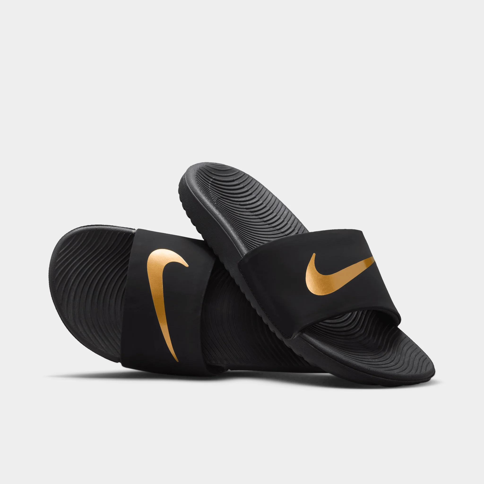 Nike Kawa Slide GS Black / Metallic Gold - Image 2
