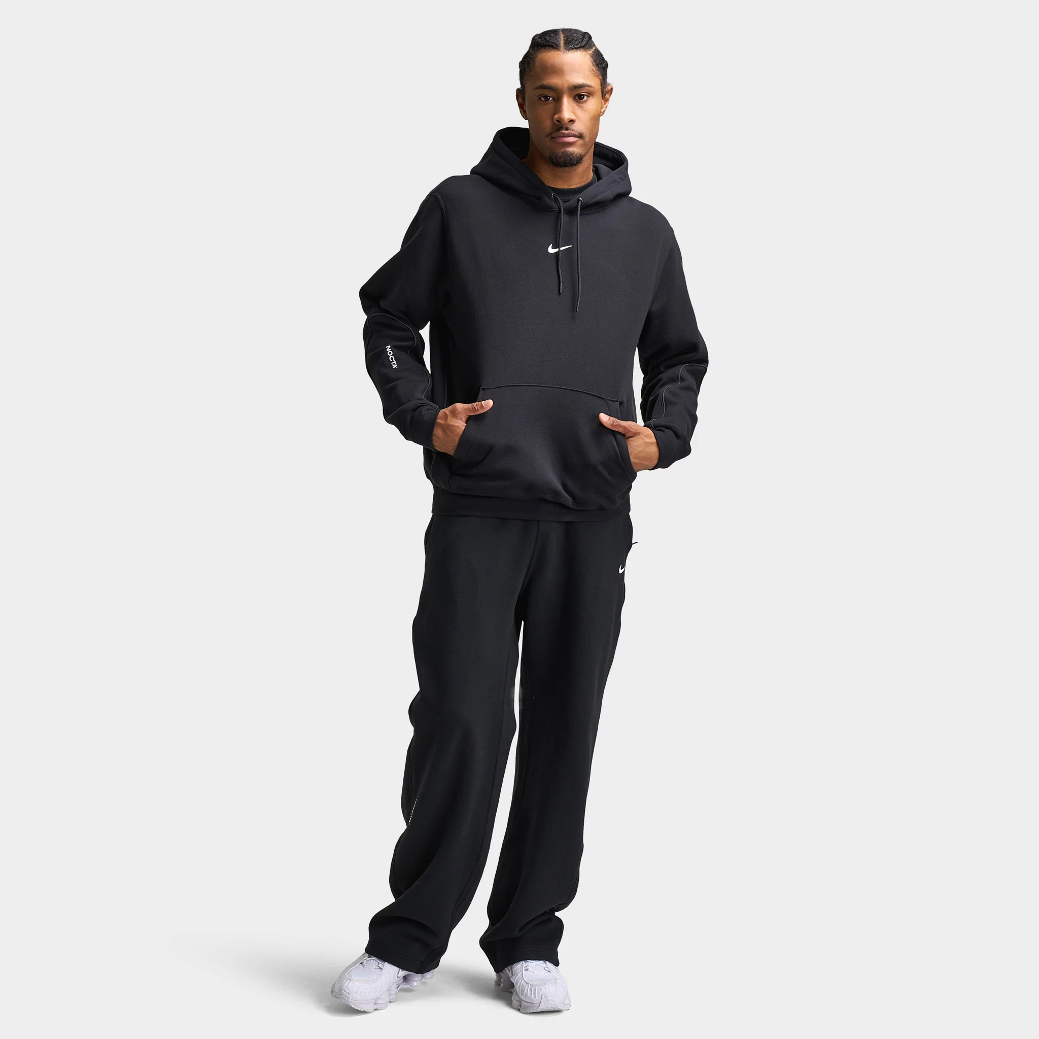 Nike NOCTA NRG Cardinal Fleece Pullover Hoodie Black / White - Image 6