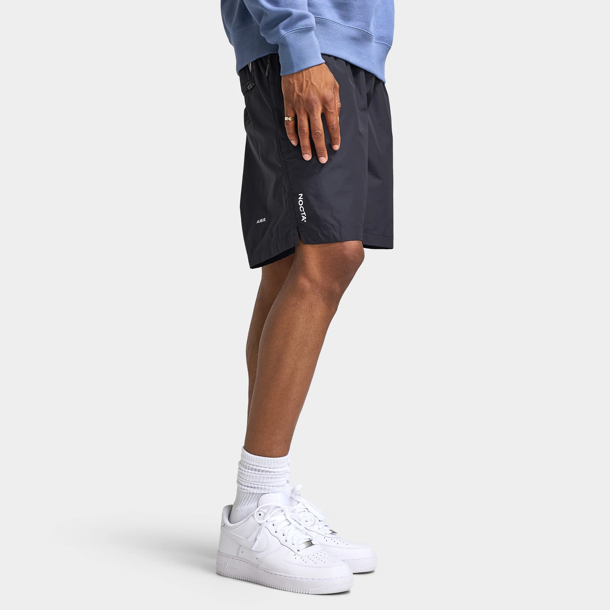 Nike NOCTA Cardinal Nylon Shorts Black / White - Image 4